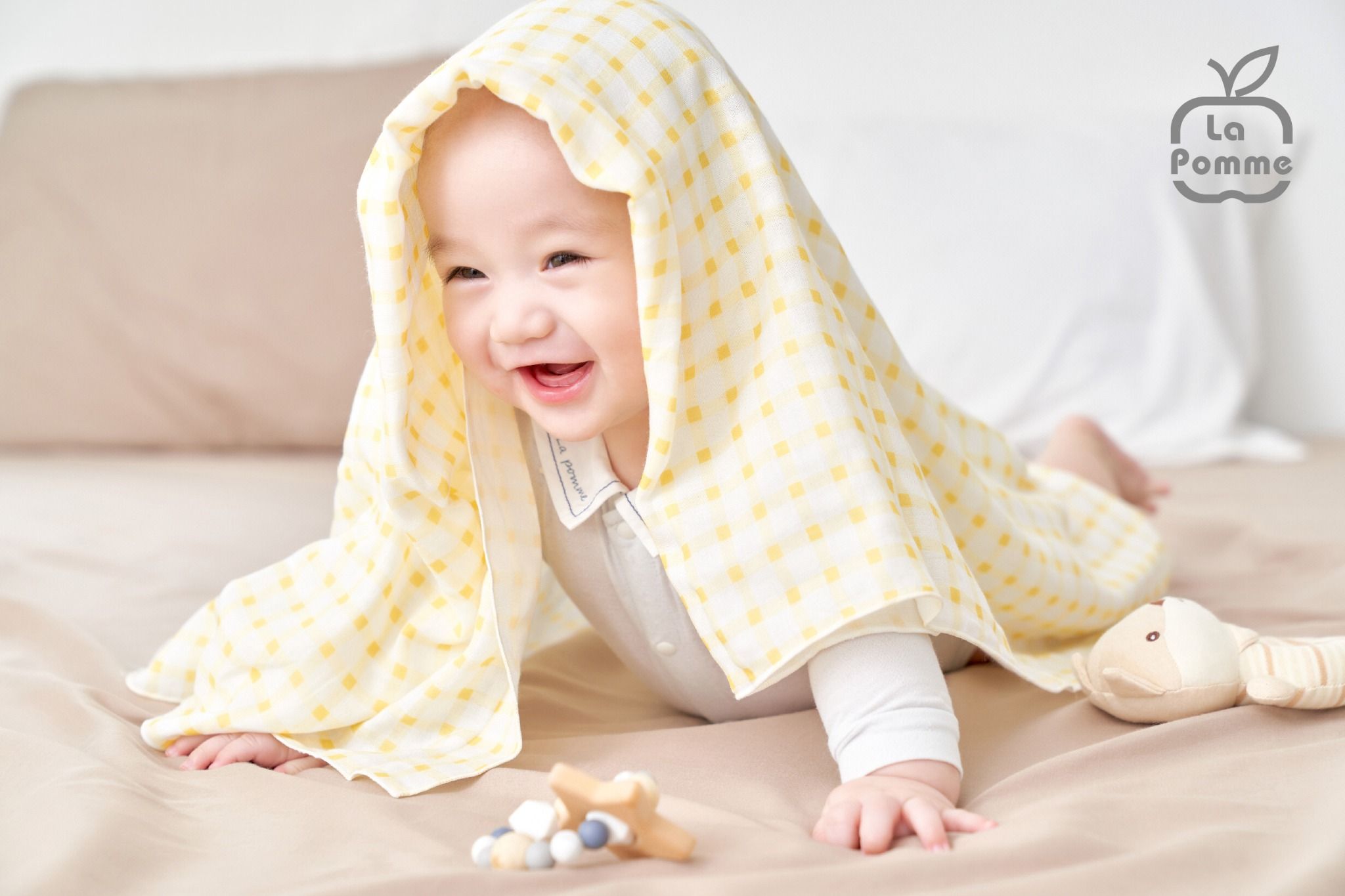 Hộp trải nghiệm 3 khăn sợi tre lụa La Pomme Everyday Soft Care
