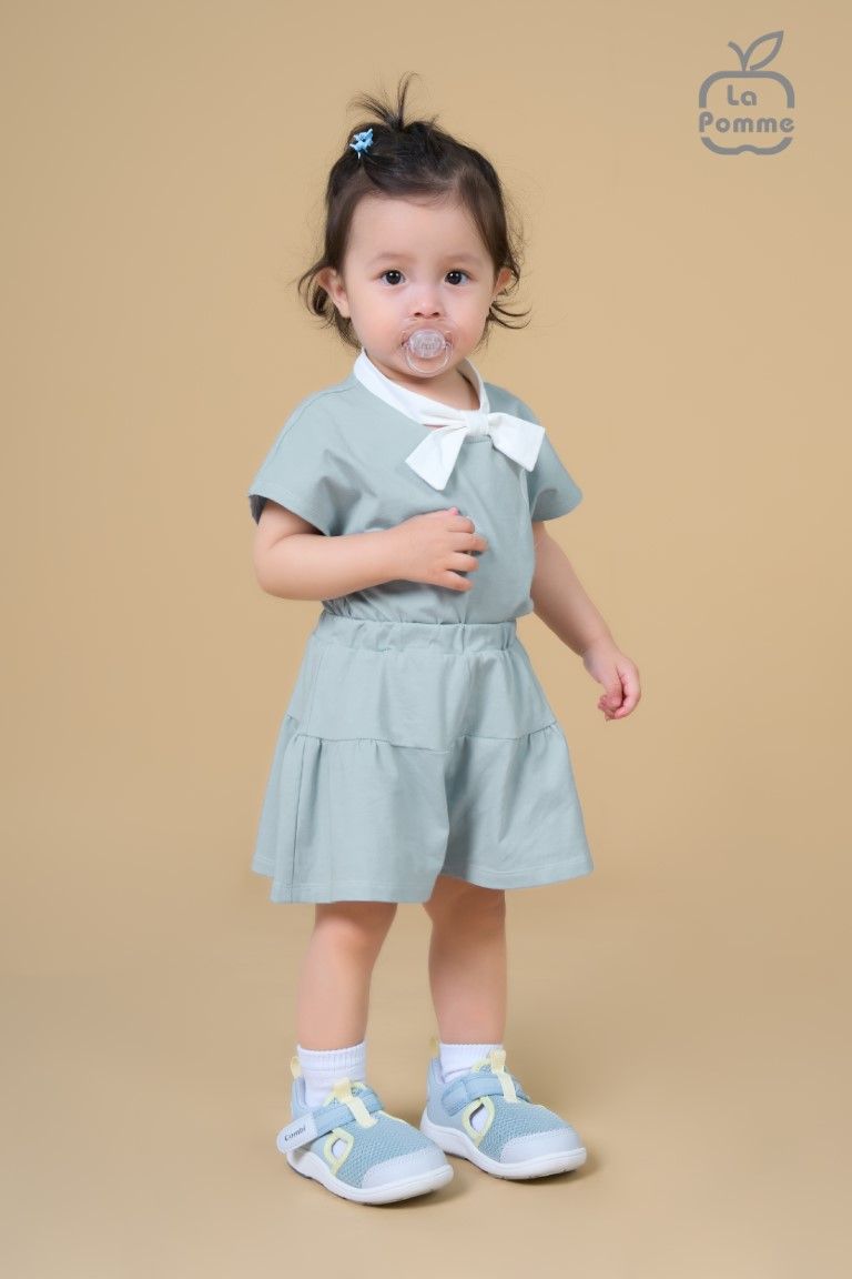 Bộ cộc tay La Pomme giả váy thủy thủ