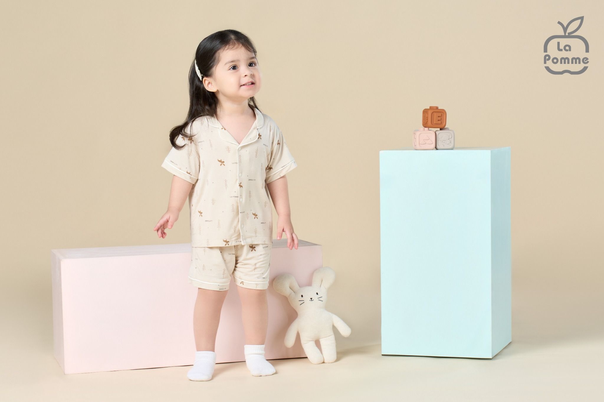 Bộ cộc tay Pyjama La Pomme Hươu nhỏ