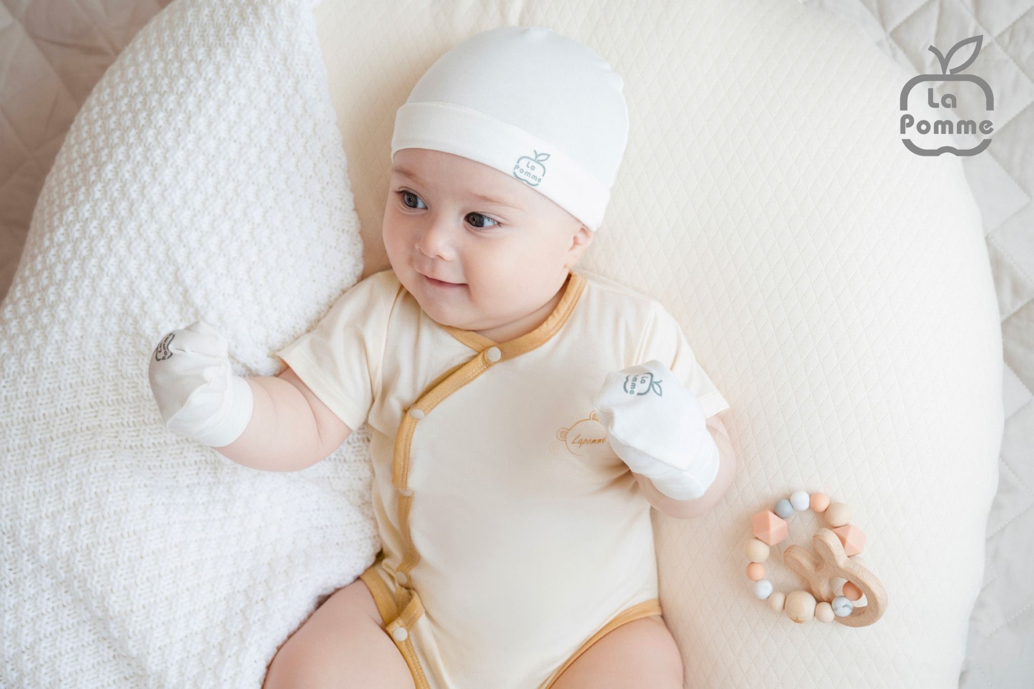 Body chip cộc tay La Pomme hình in dễ thương