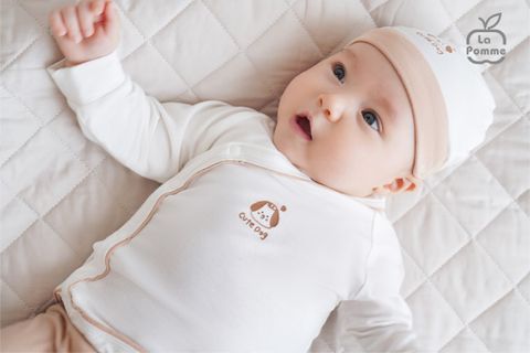  Bộ dài tay La Pomme cúc lệch baby kisses - Tím 