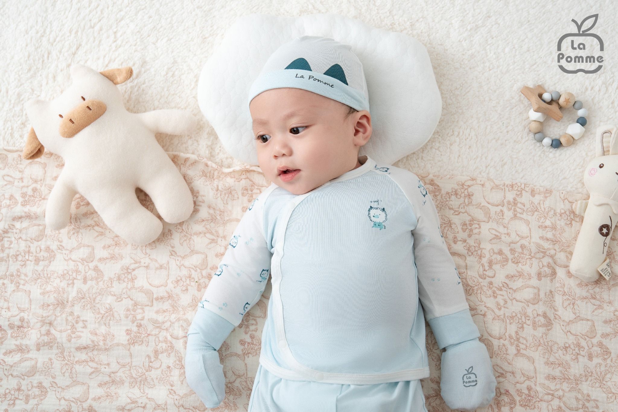Set bao tay bao chân sơ sinh La Pomme dễ thương
