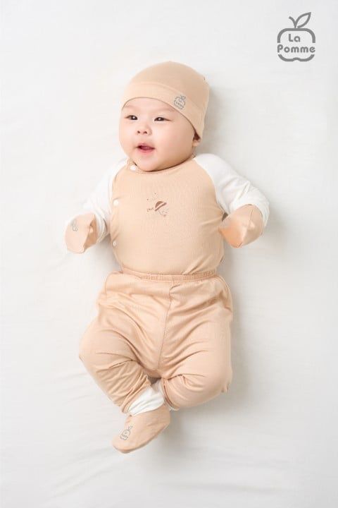 Bộ Dài Tay La Pomme Cúc lệch Puppy - Xanh bạc hà 2