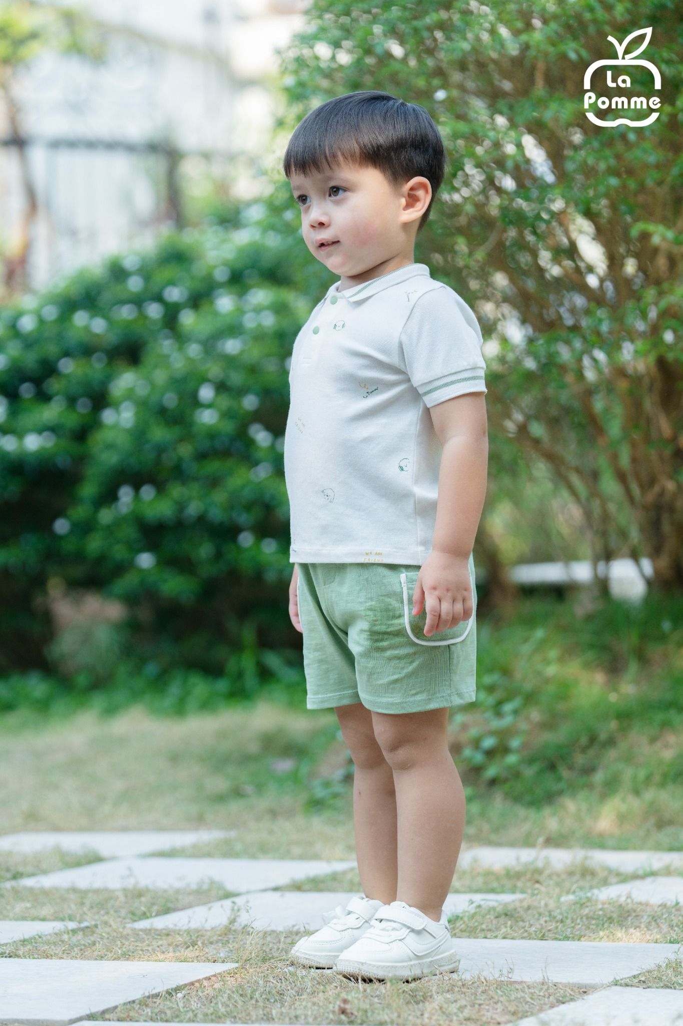 Bộ cộc tay La Pomme Bé Xù tinh nghịch