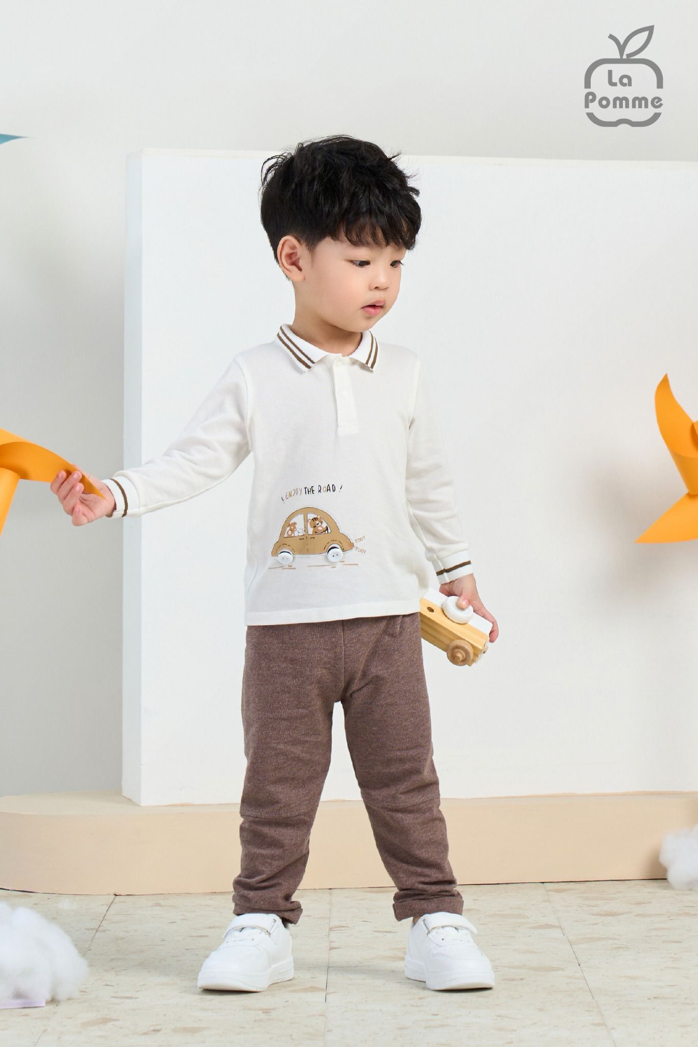 Bộ dài tay La Pomme cổ đức xe lu