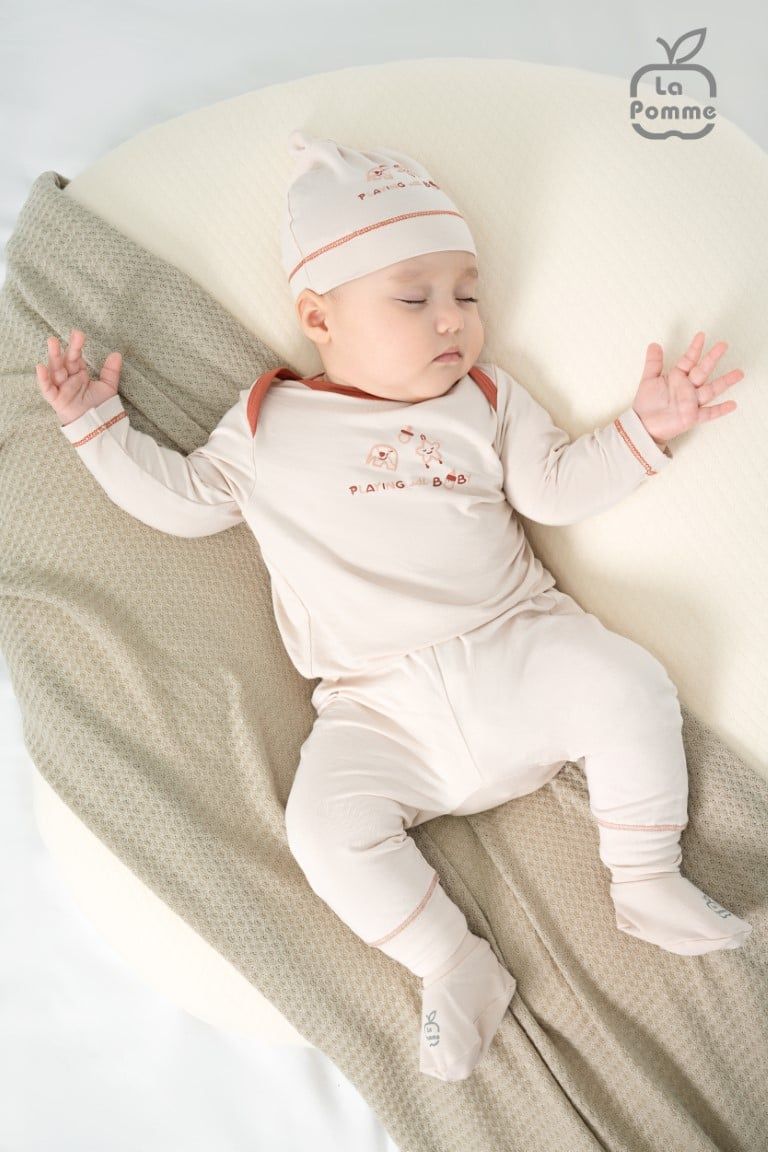 Set bao tay bao chân La Pomme viền màu