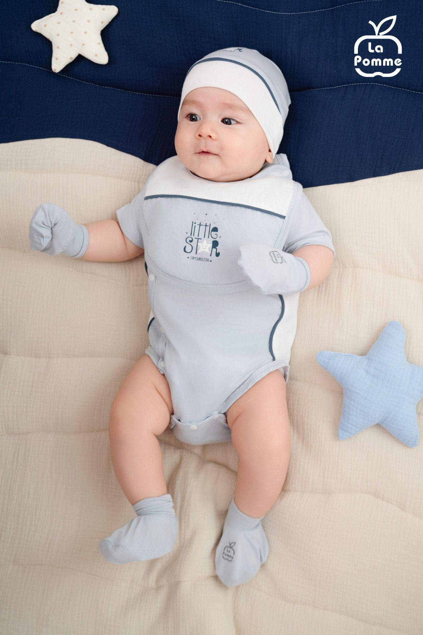 Yếm sơ sinh La Pomme Little Ngôi sao nhỏ