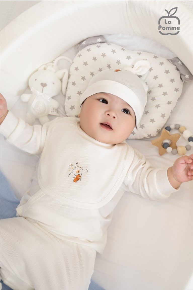 Mũ sơ sinh La Pomme Gấu và cá nhỏ
