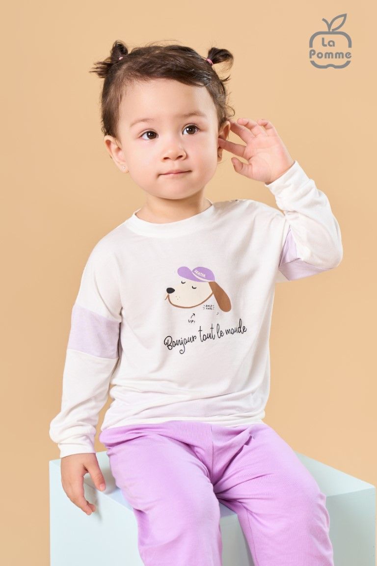 Bộ dài tay La Pomme Chú chó tai dài