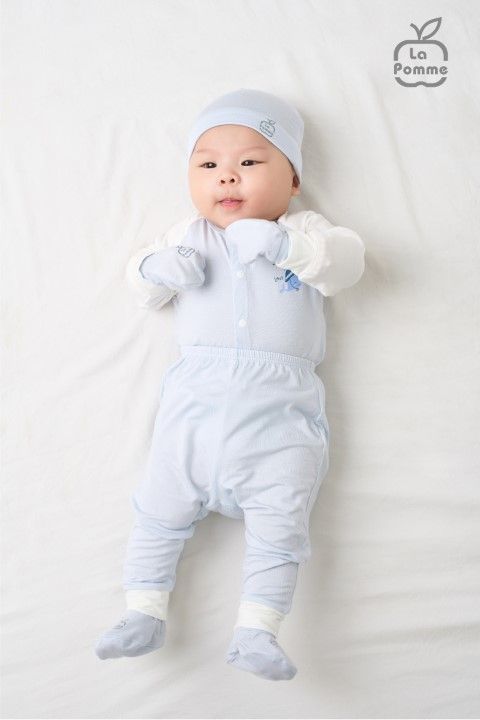 Bộ Dài Tay La Pomme Cúc Giữa Puppy - Xanh bạc hà 2