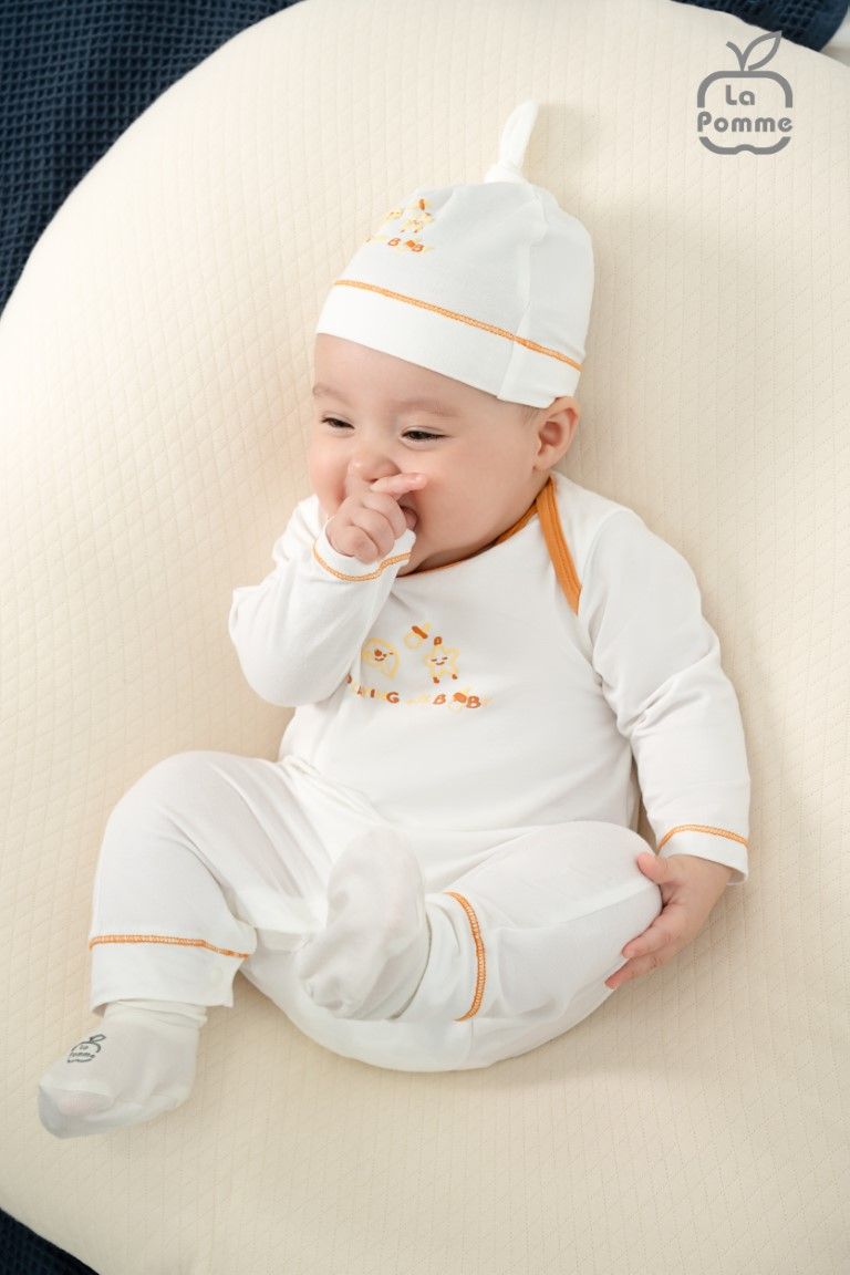 Body dài tay La Pomme viền màu