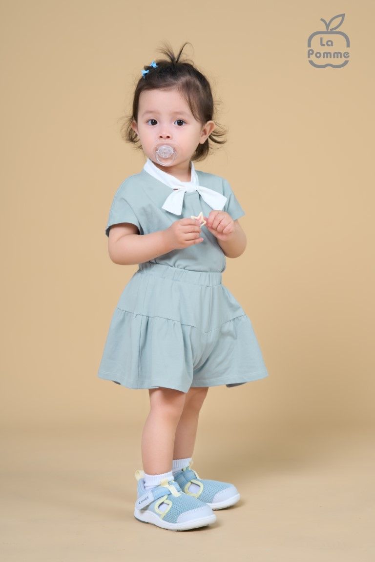 Bộ cộc tay La Pomme giả váy thủy thủ