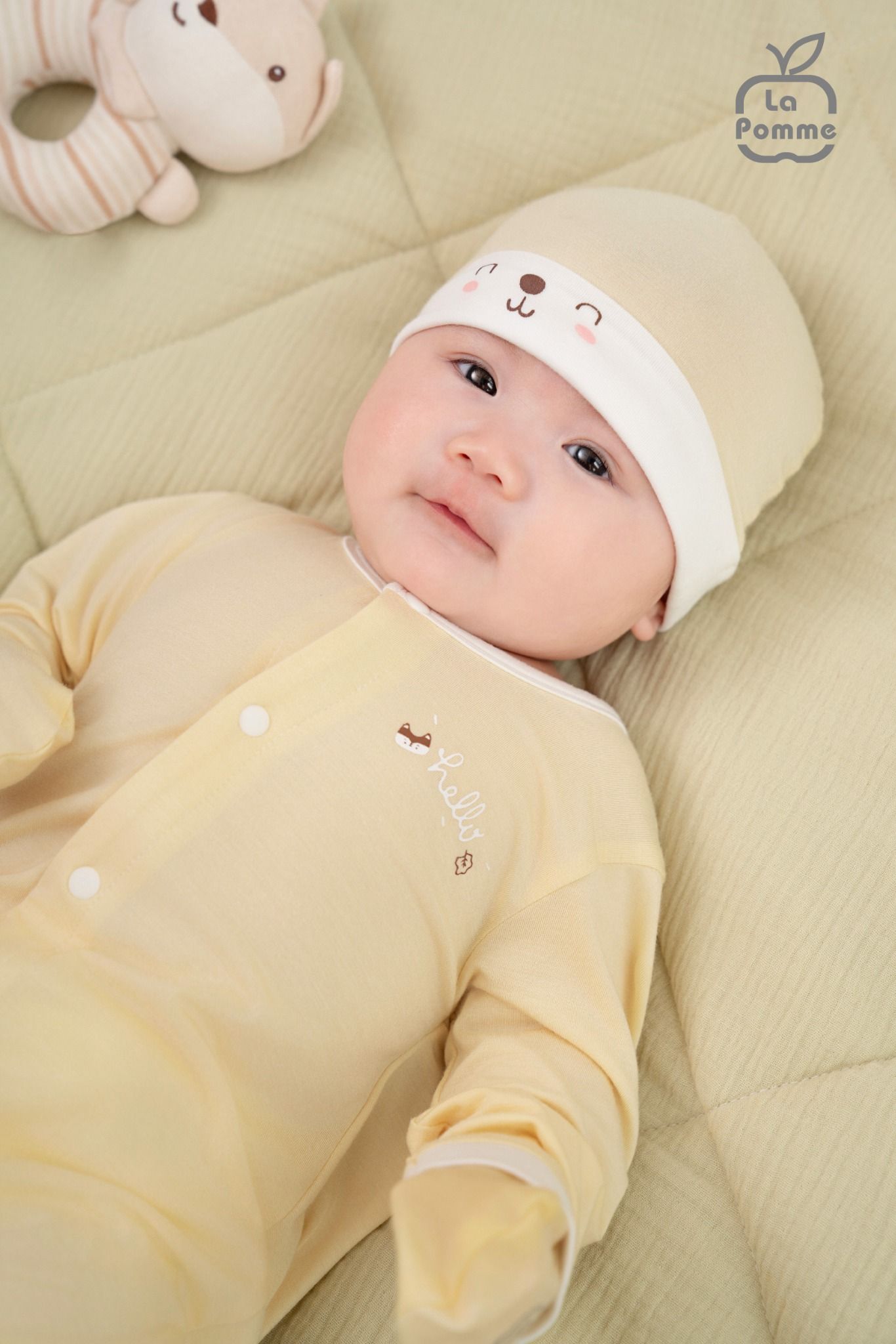 Bộ dài tay La Pomme cúc thẳng Cáo tinh nghịch