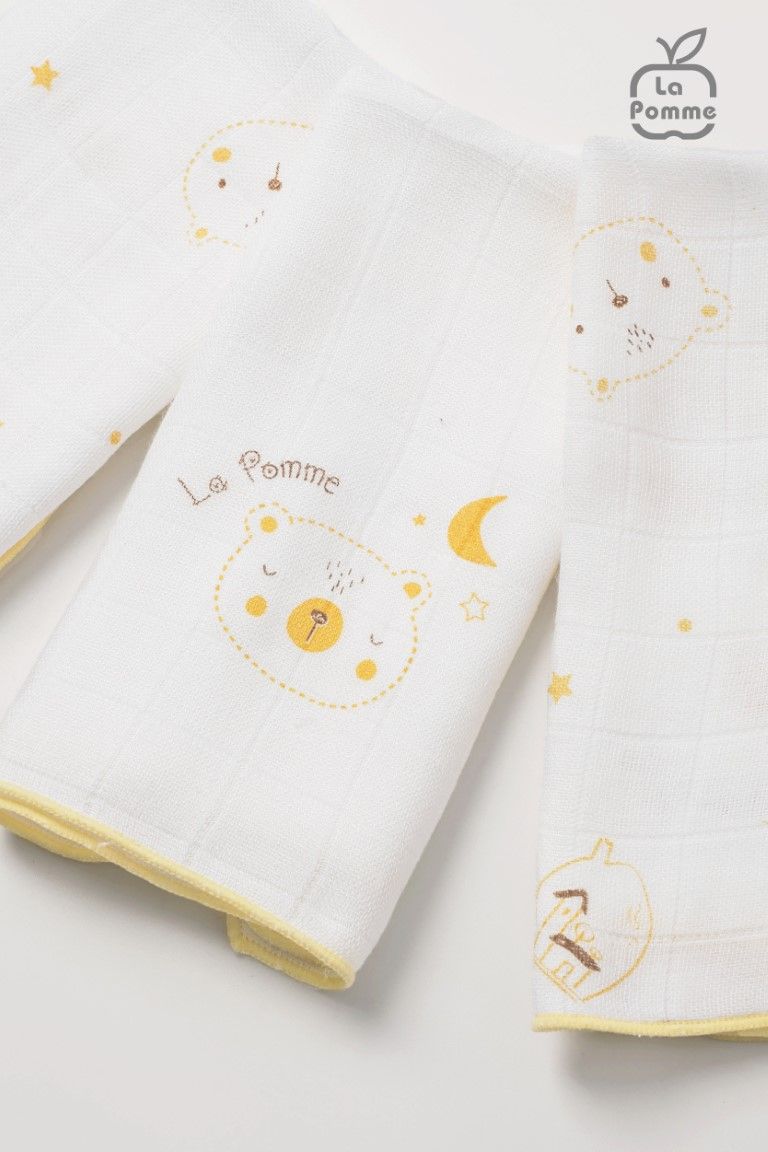 K001 Set 5 Khăn sữa sợi tre lụa La Pomme phối màu (30x30cm)