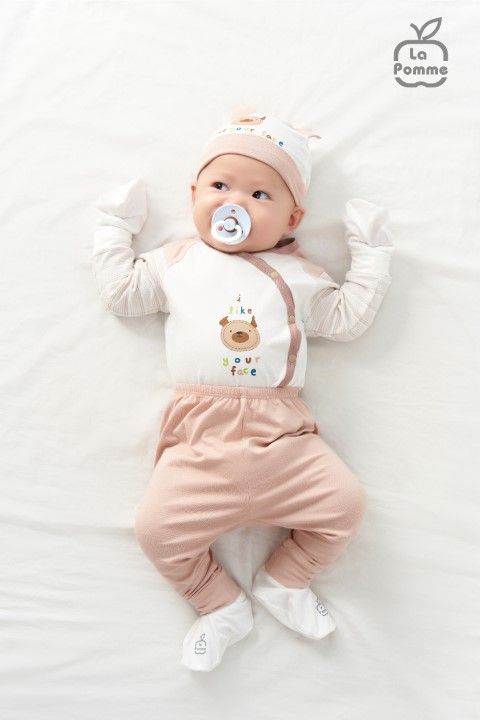 Set bao tay bao chân La Pomme - Kẻ Nâu