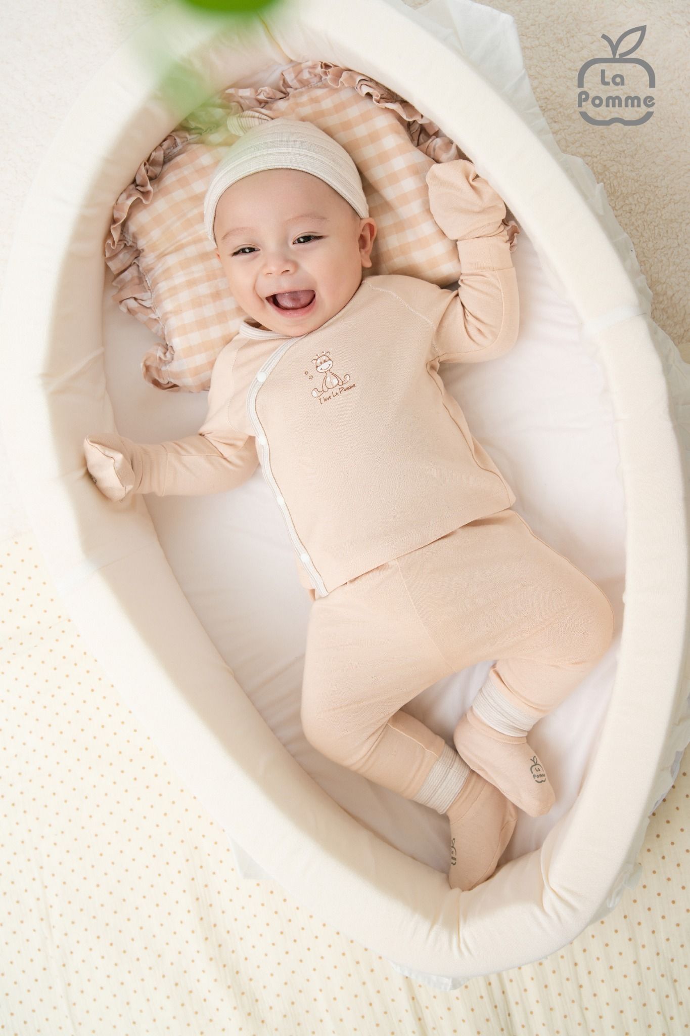 Body dài tay La Pomme viền phối