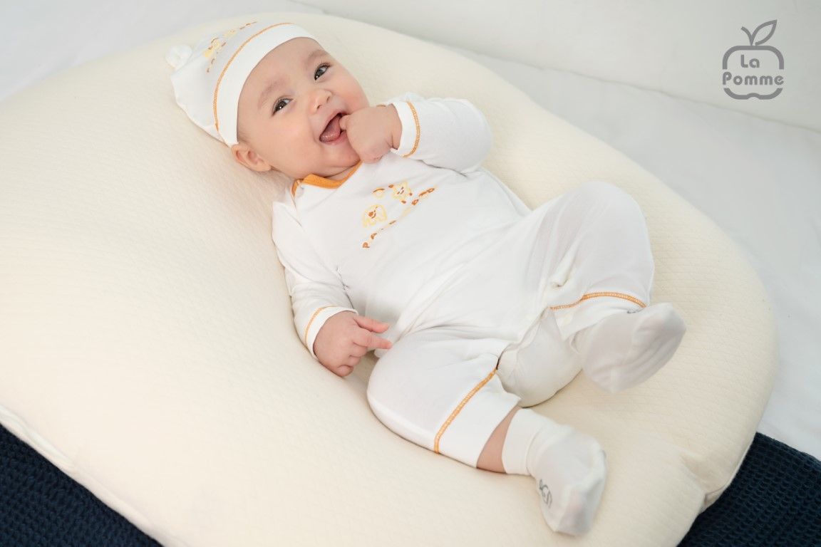 Body dài tay La Pomme viền màu
