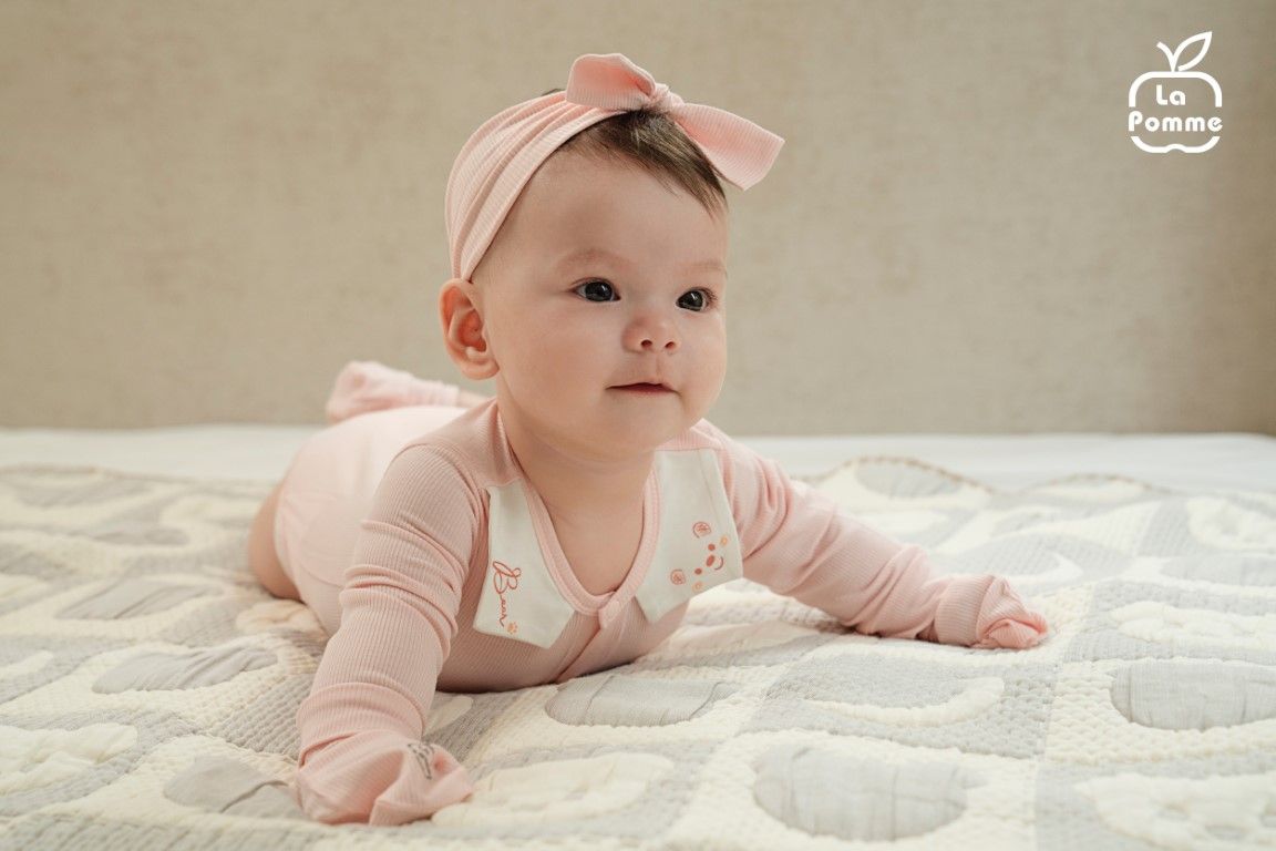 Set bao tay bao chân La Pomme hoạ tiết đáng yêu
