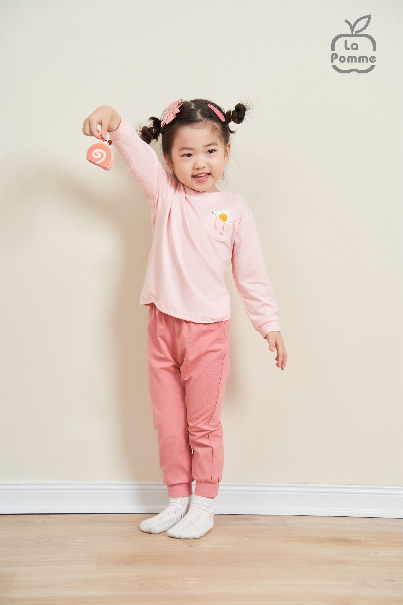 Bộ dài tay La Pomme Smiling Egg - Xanh