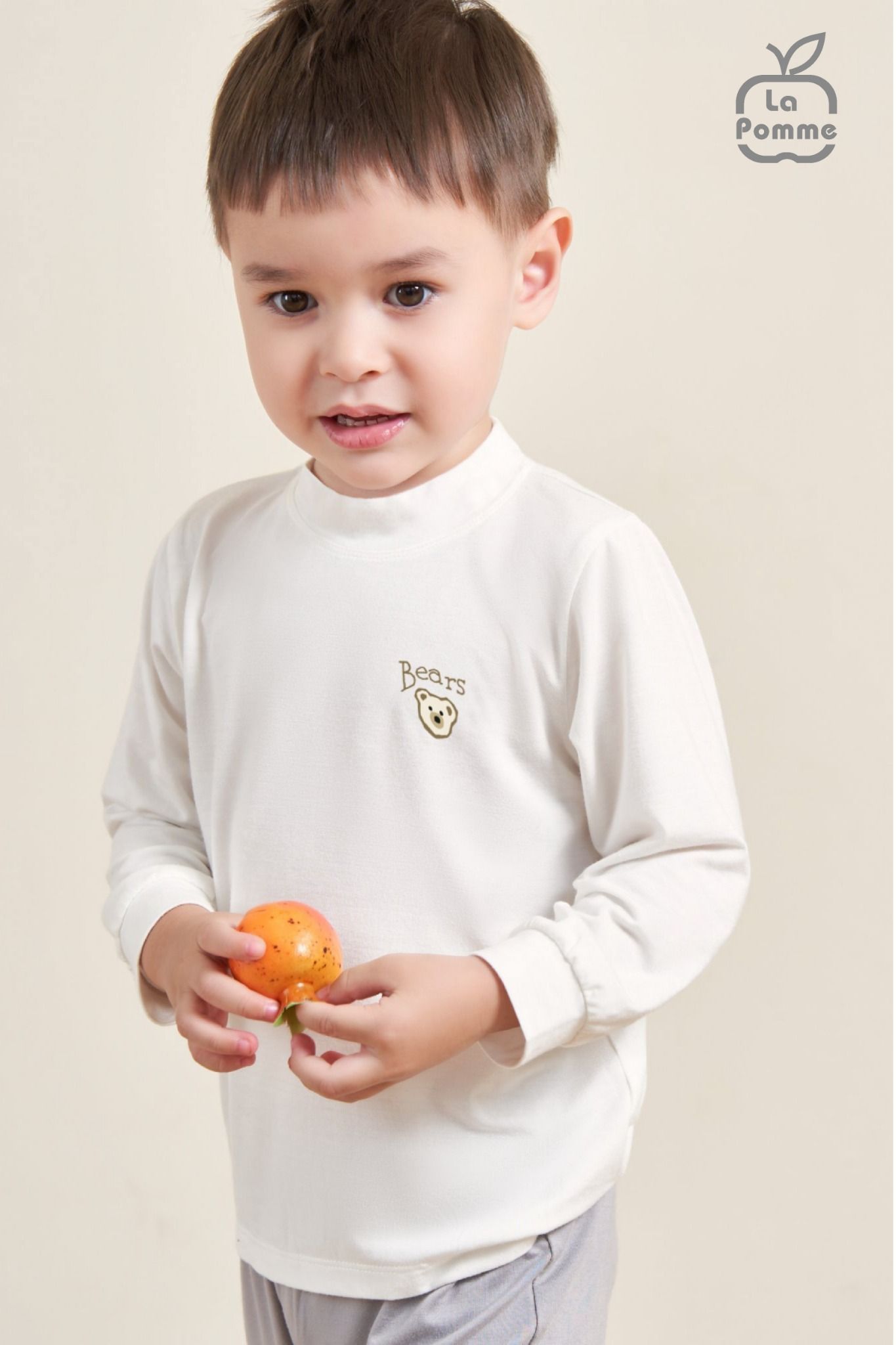 Áo Cổ 3cm La Pomme Little Bear - Xanh