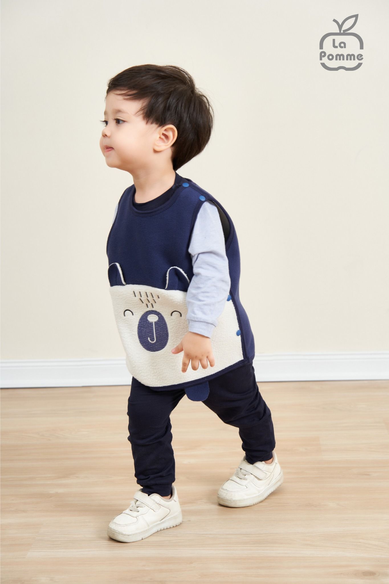 Áo Gile Fur La Pomme Baby Bear - Vàng