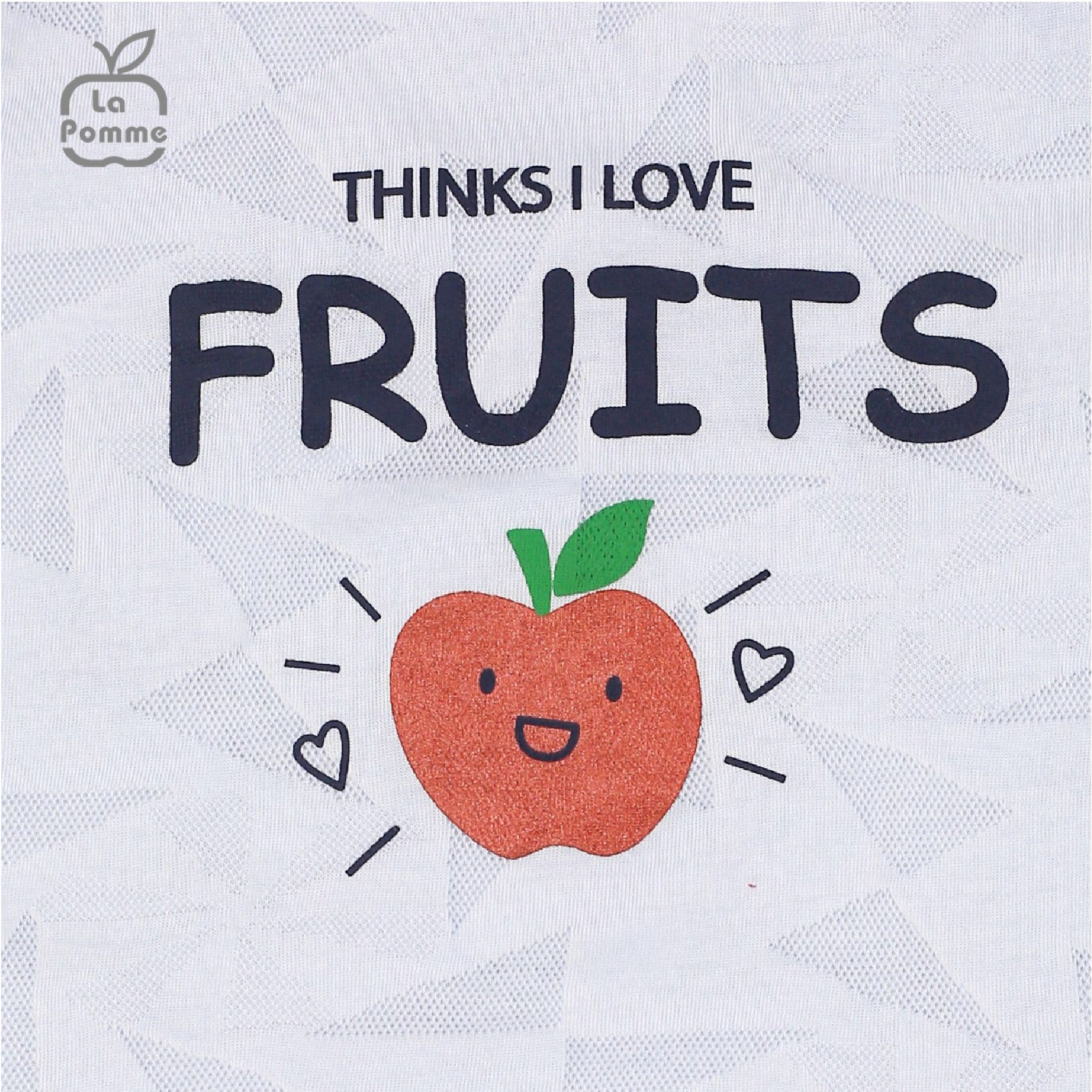 AS002 Bộ ba lỗ La Pomme trái táo đỏ - Xanh kẻ
