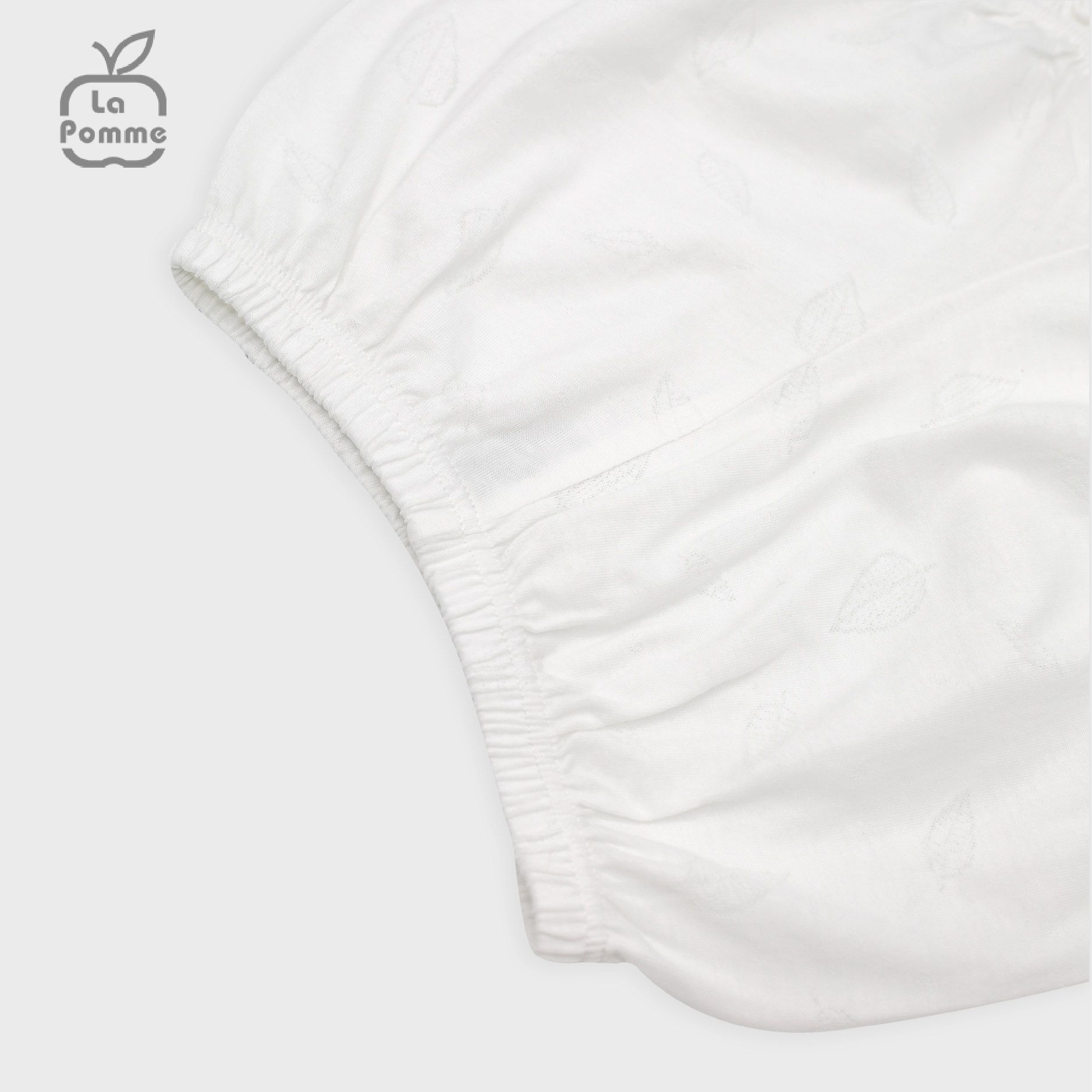 AS004 Bộ ba lỗ La Pomme thêu ren - Trắng