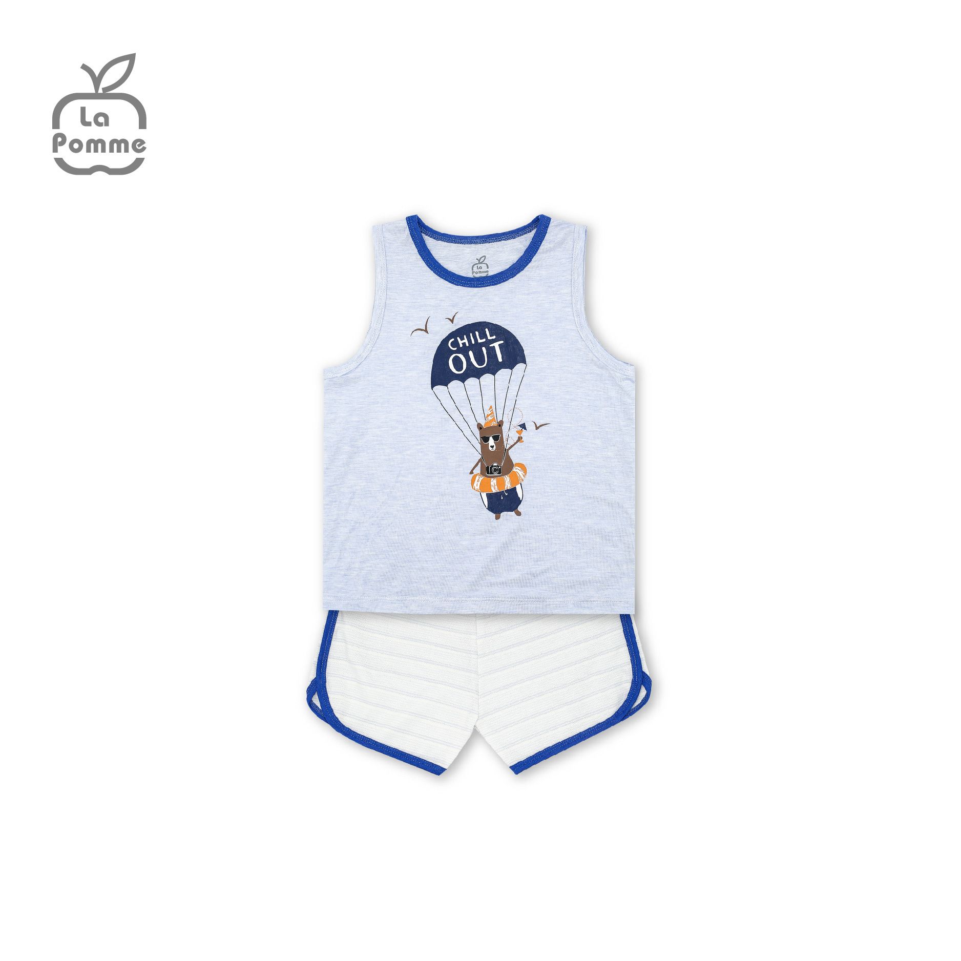 AS012 Bộ ba lỗ La Pomme Nhảy dù - Be