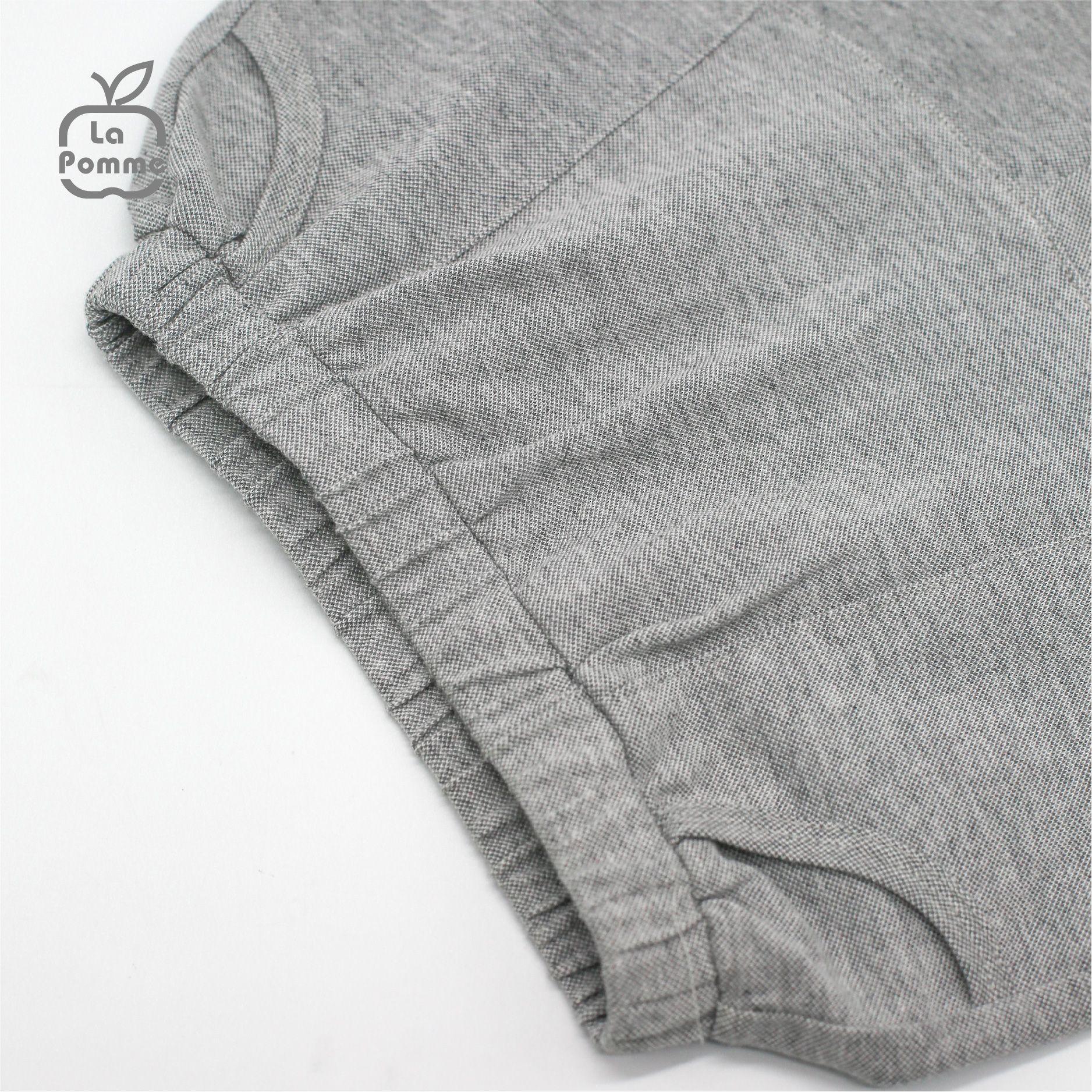 AS014 Bộ ba lỗ La Pomme Chuột túi - Trắng ghi