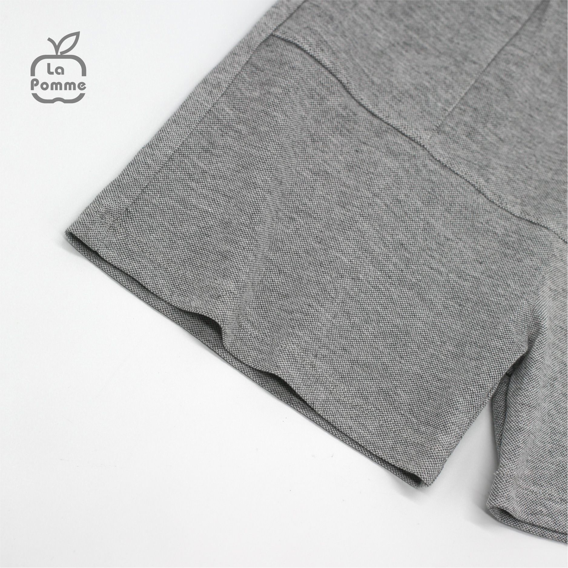 AS014 Bộ ba lỗ La Pomme Chuột túi - Trắng ghi