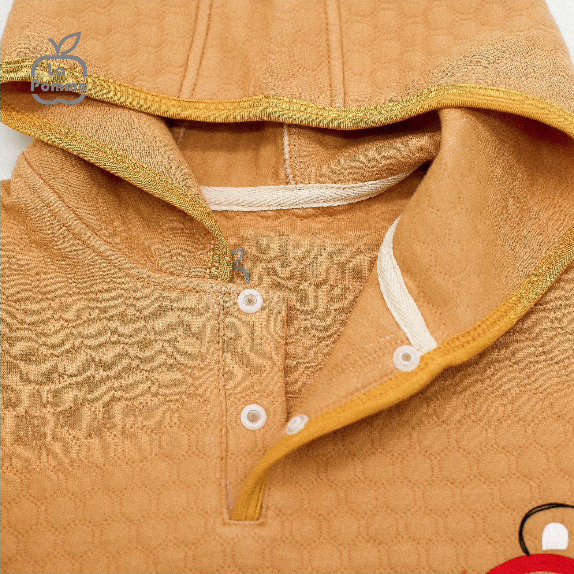 C031 Áo khoác Organic zip La Pomme - Vàng