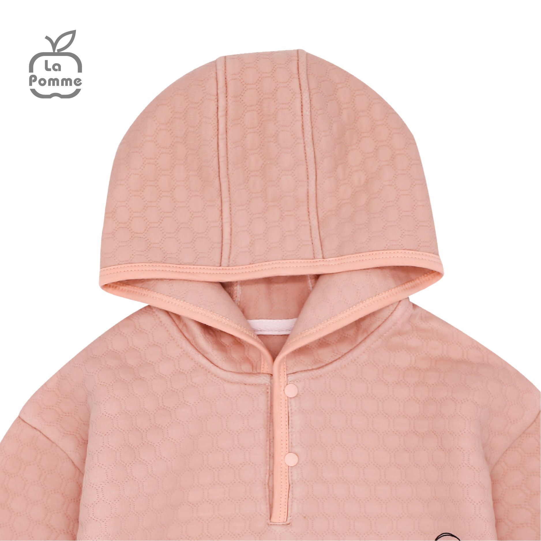  C031 Áo khoác Organic zip La Pomme - Hồng 