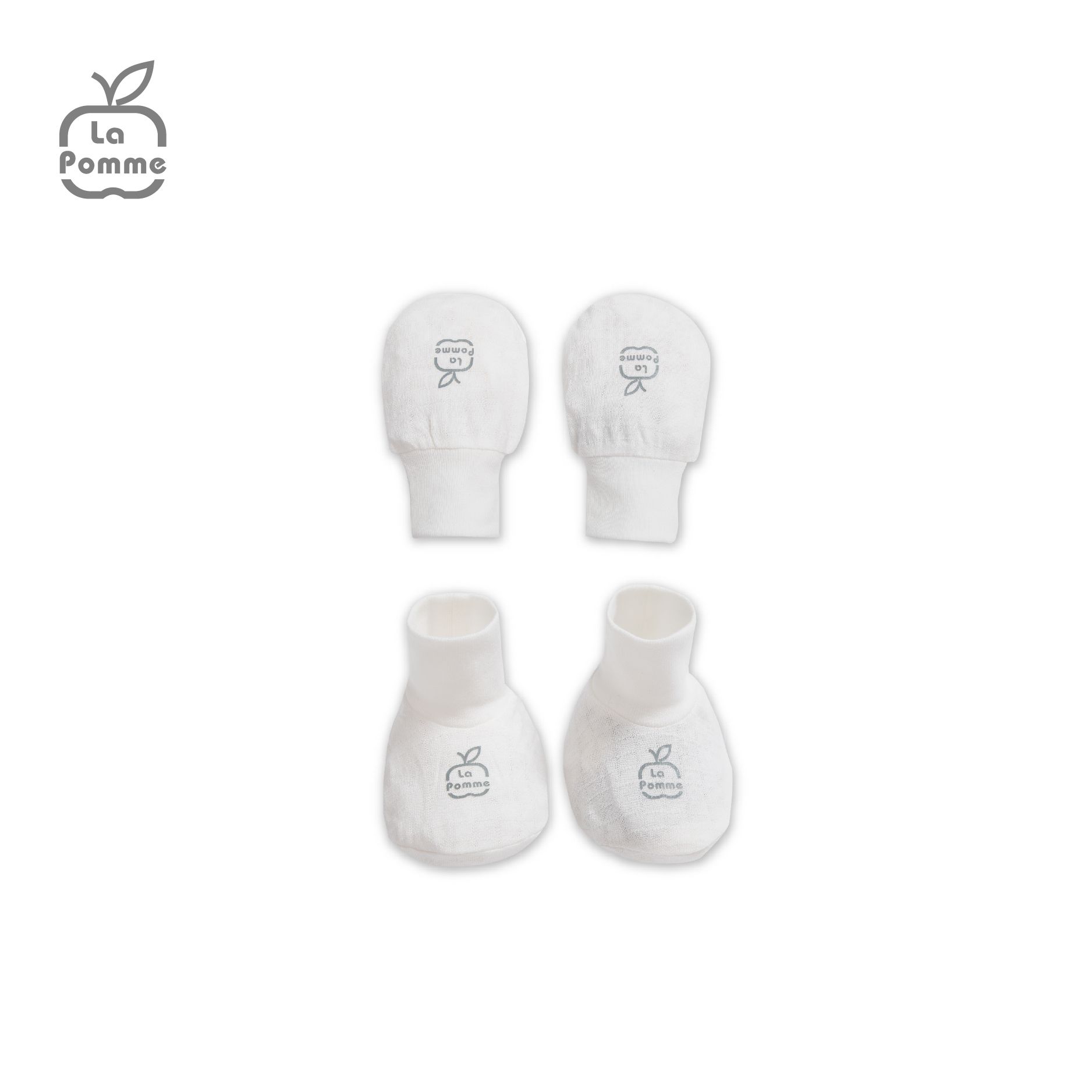 GHF045 Set bao tay bao chân La Pomme - 0M Xanh mint