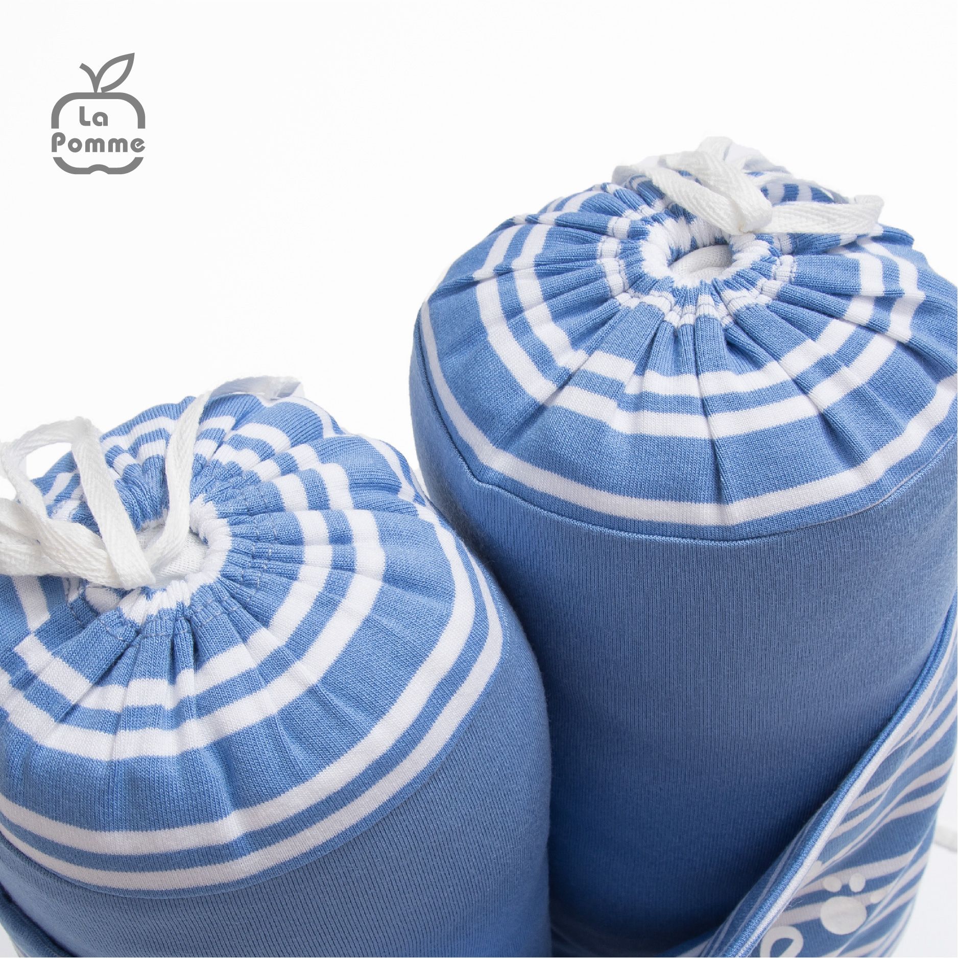 Gối chặn chống giật mình La Pomme Baby Bear - Kẻ Xanh