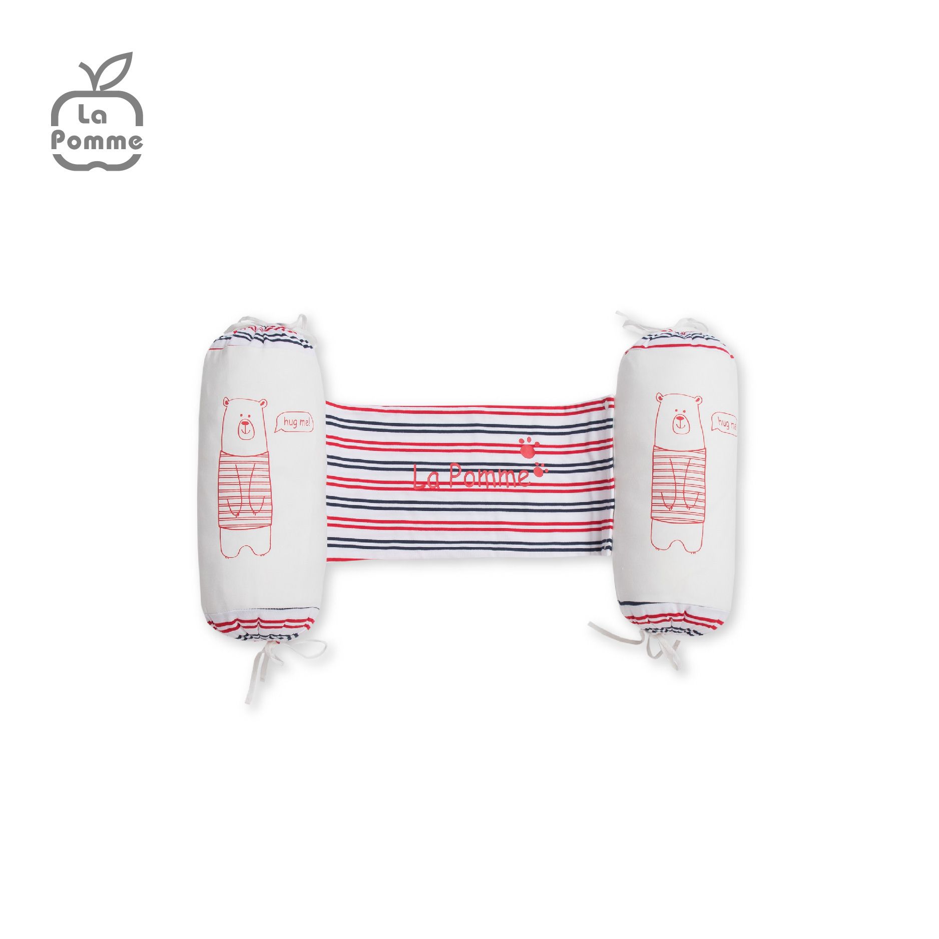 Gối chặn chống giật mình La Pomme Baby Bear - Kẻ Đỏ