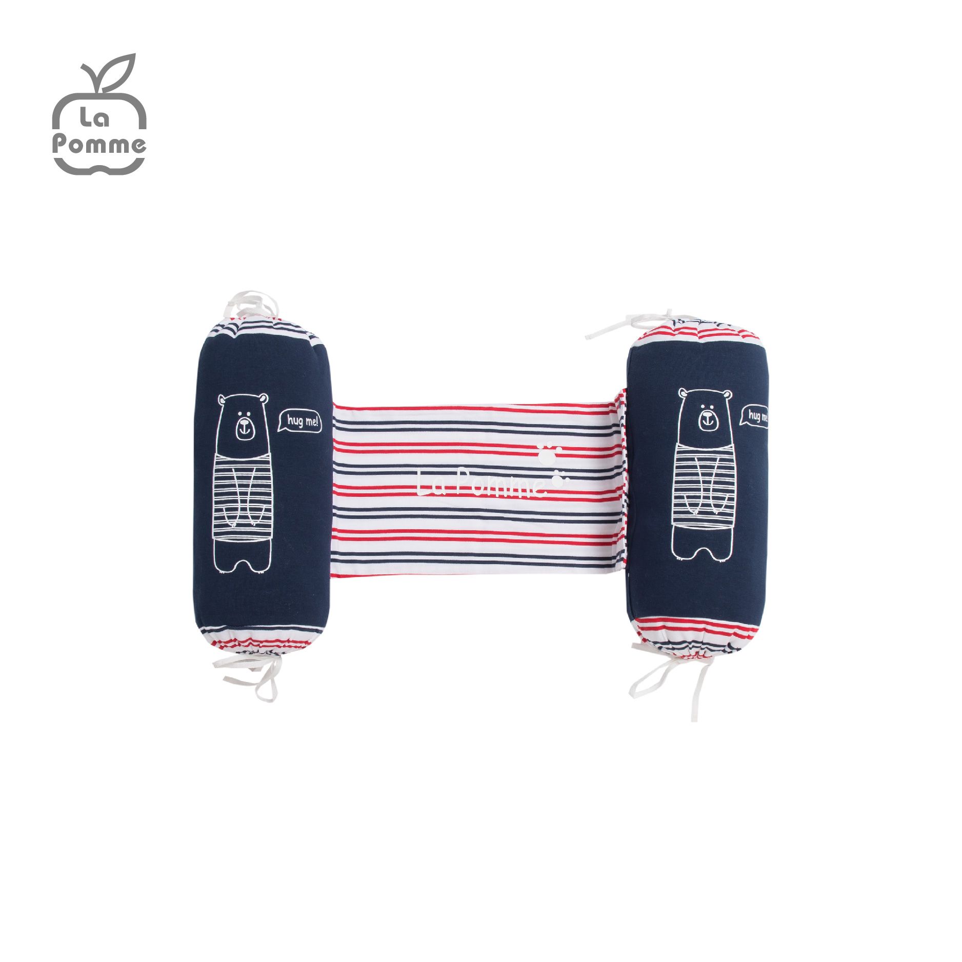 Gối chặn chống giật mình La Pomme Baby Bear - Kẻ Xanh