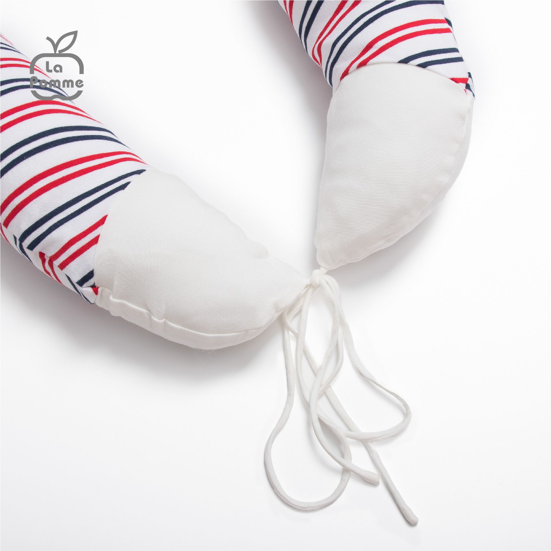Gối chữ U đa năng La Pomme Baby Bear - Kẻ Đỏ