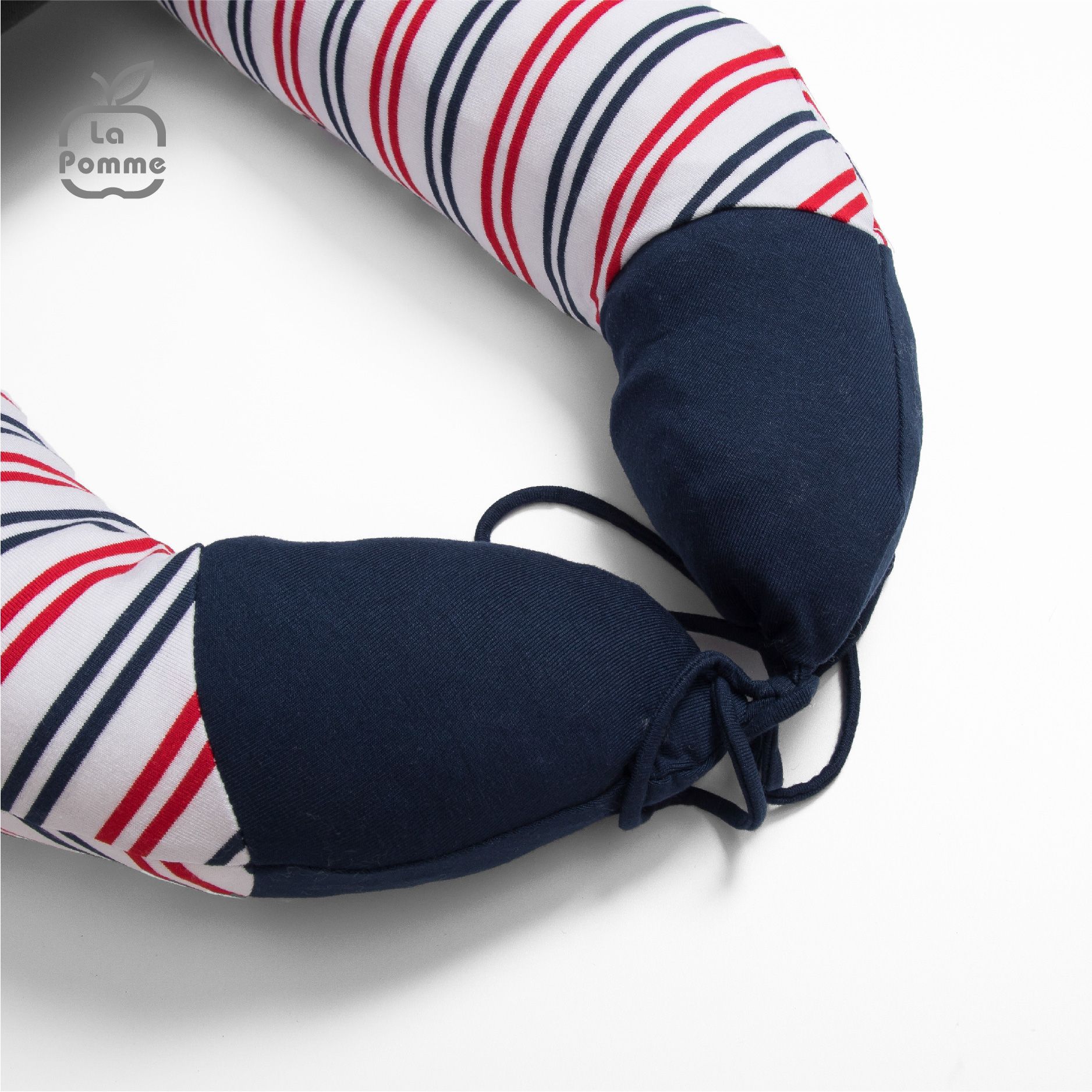 Gối chữ U đa năng La Pomme Baby Bear - Kẻ Tím Than