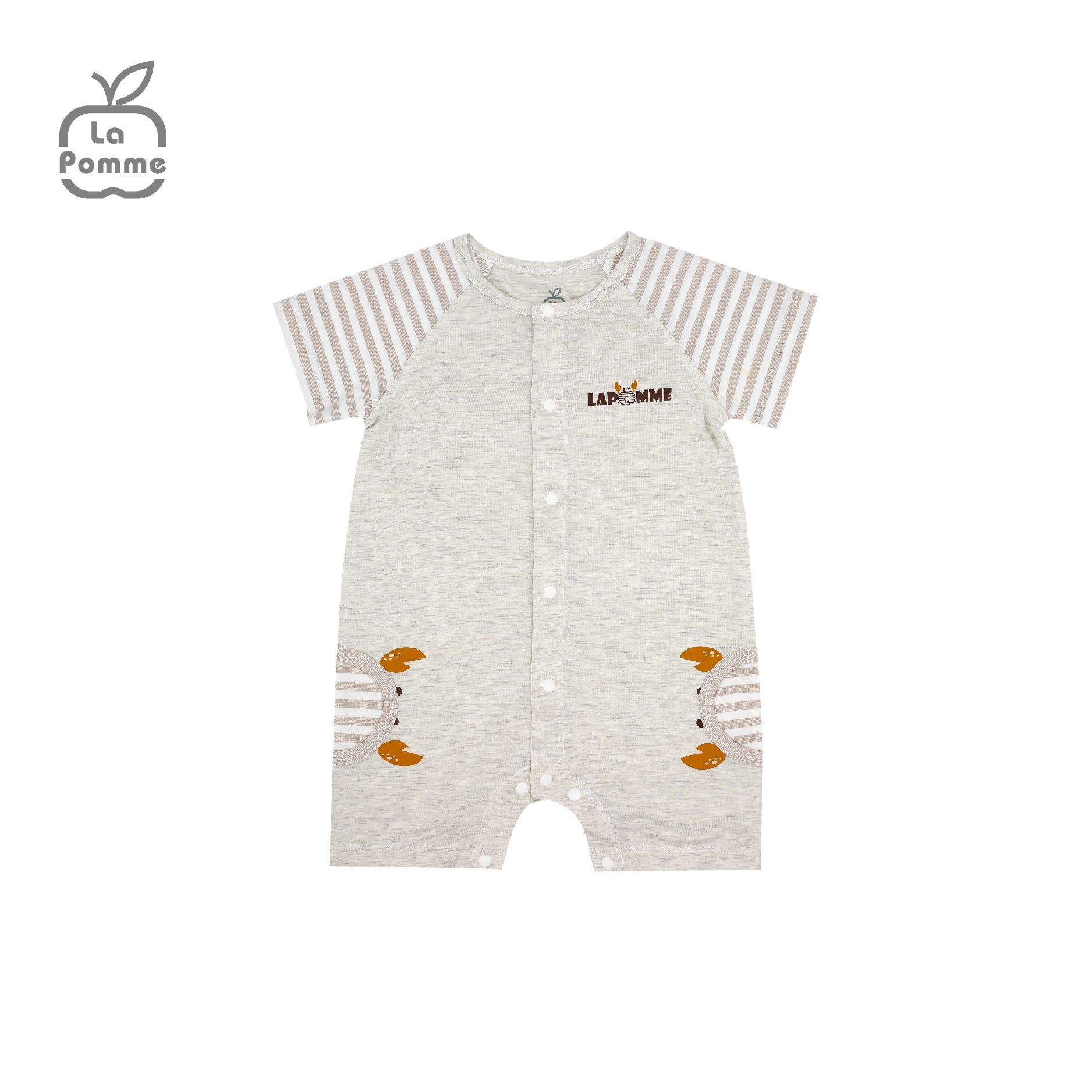 JS059 Bộ body cộc tay La Pomme Cua biển - Be