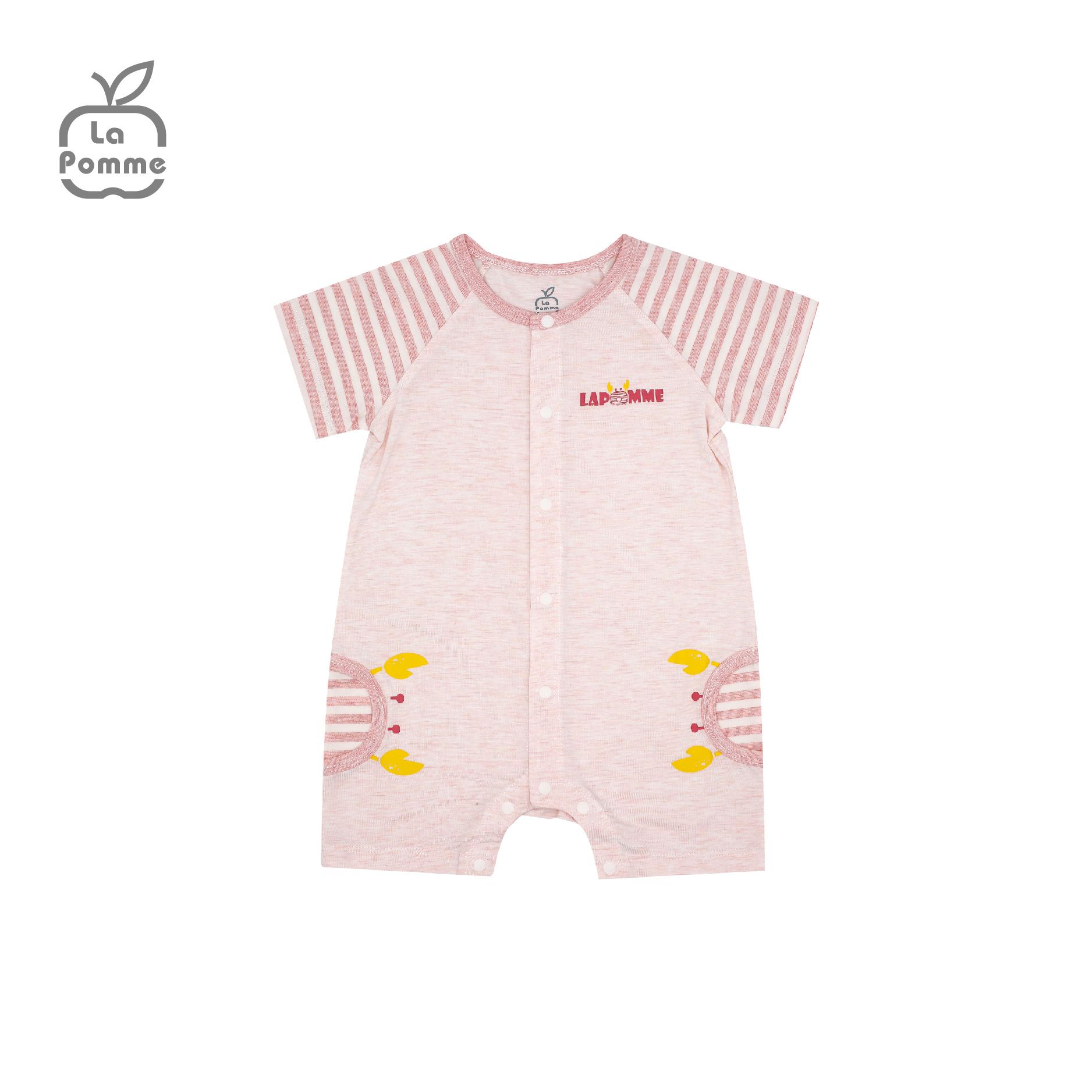 JS059 Bộ body cộc tay La Pomme Cua biển - Hồng