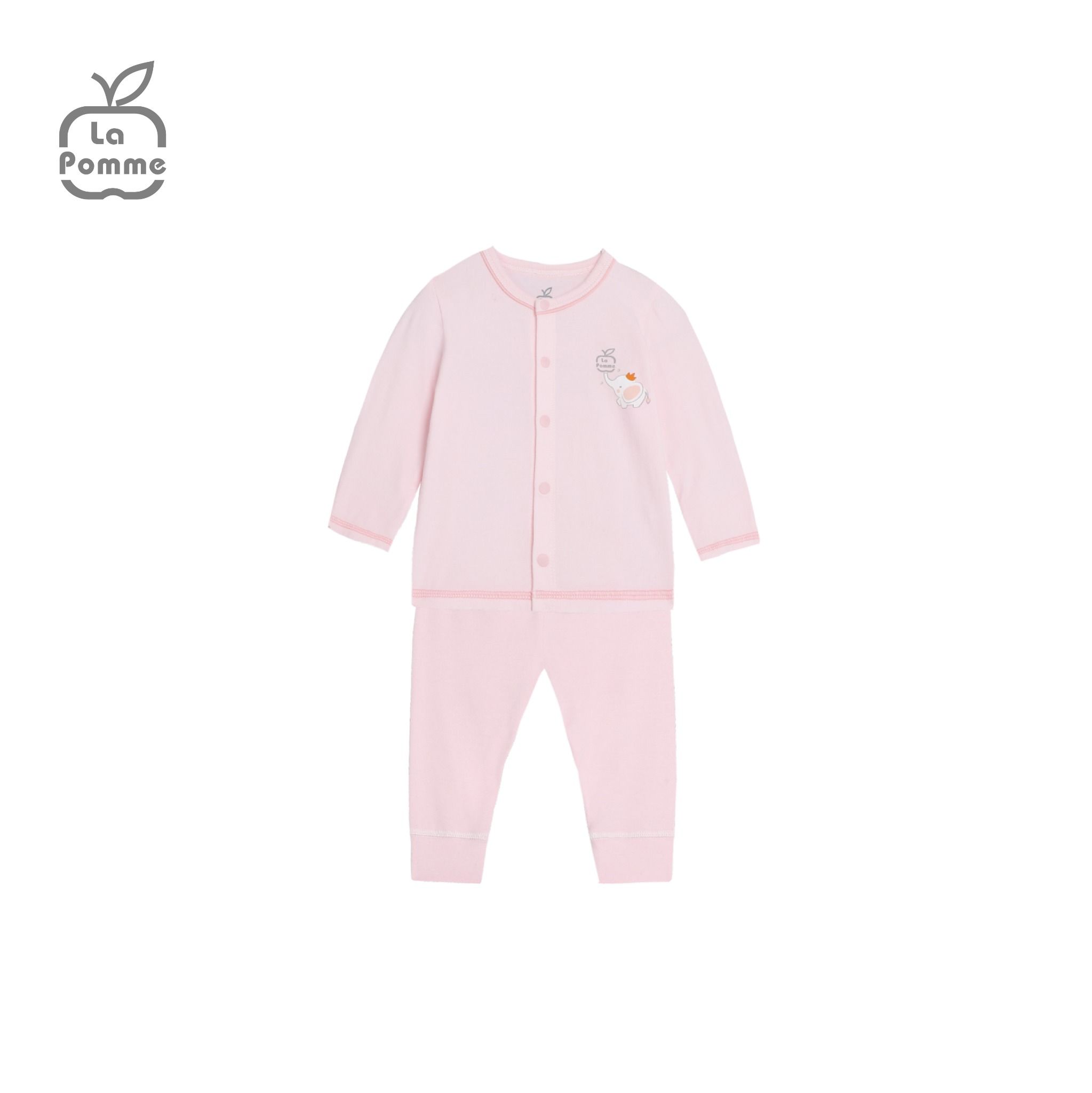 Bộ dài tay La Pomme cúc giữa chú voi Dumbo - Xanh