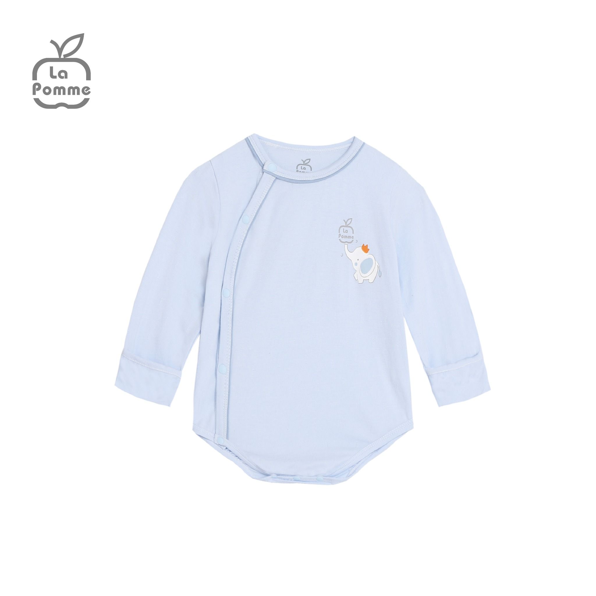 Body chip dài tay La Pomme cúc lệch chú voi Dumbo - Hồng