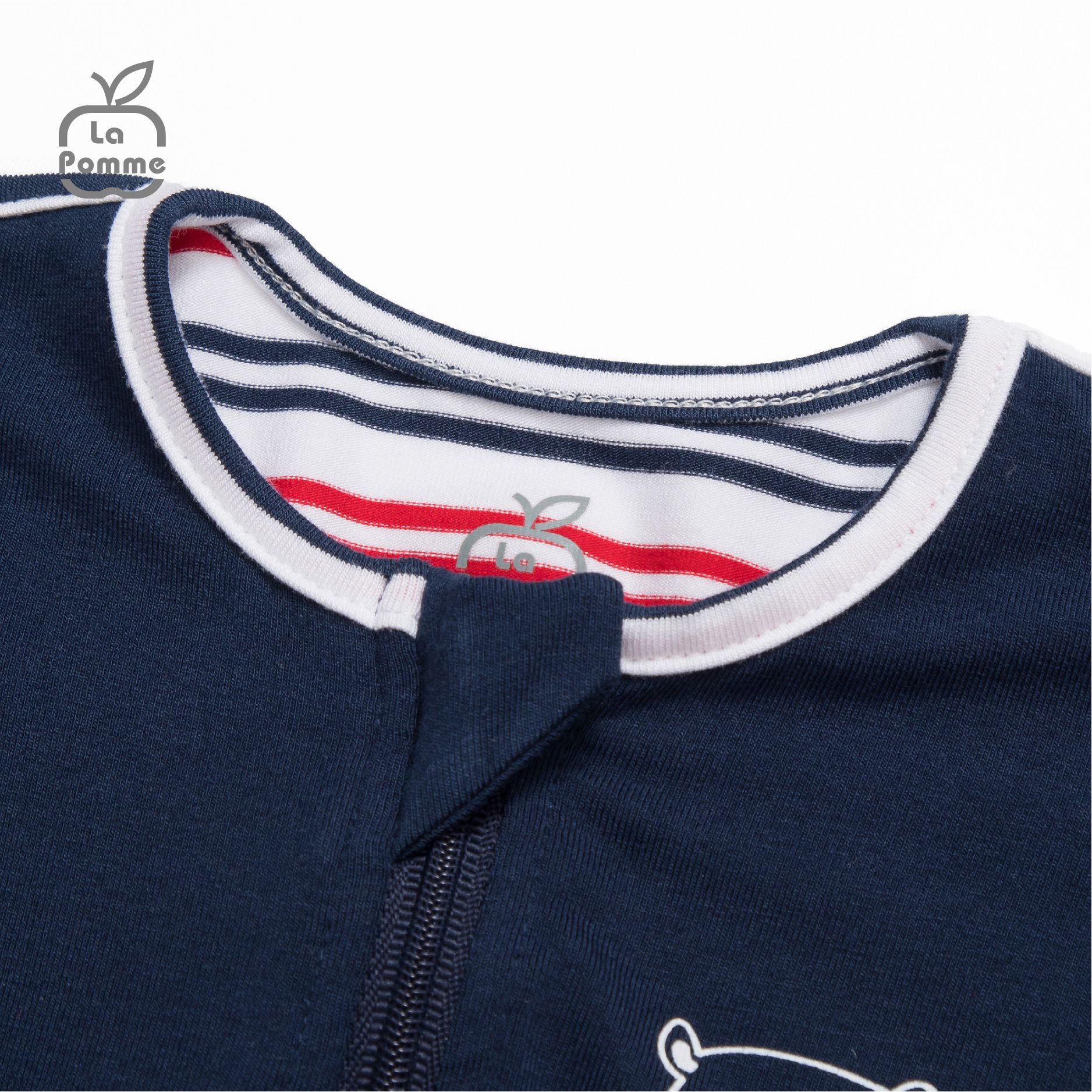 Nhộng chũn ngủ sơ sinh La Pomme Baby Bear - Kẻ Tím Than