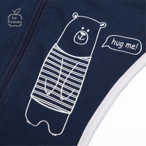  Nhộng chũn ngủ sơ sinh La Pomme Baby Bear - Kẻ Tím Than 