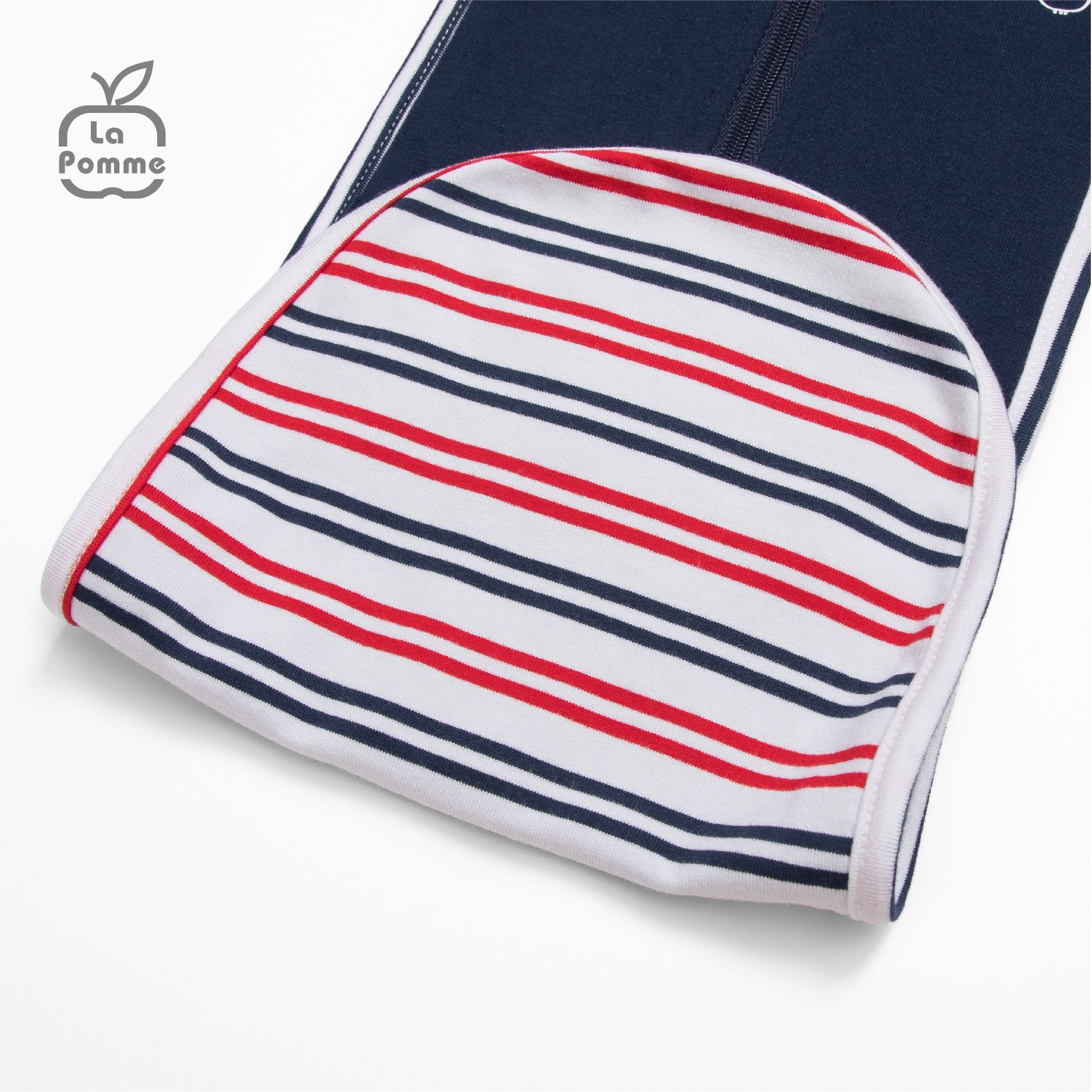Nhộng chũn ngủ sơ sinh La Pomme Baby Bear - Kẻ Tím Than