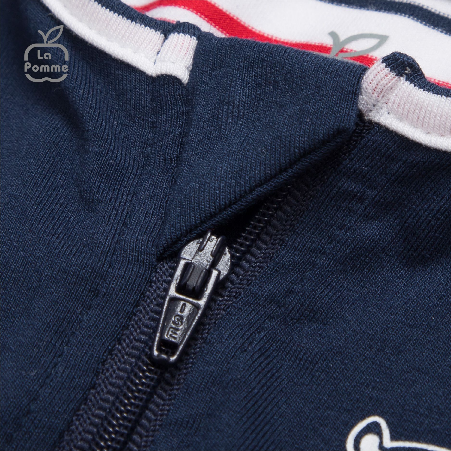 Nhộng chũn ngủ sơ sinh La Pomme Baby Bear - Kẻ Tím Than