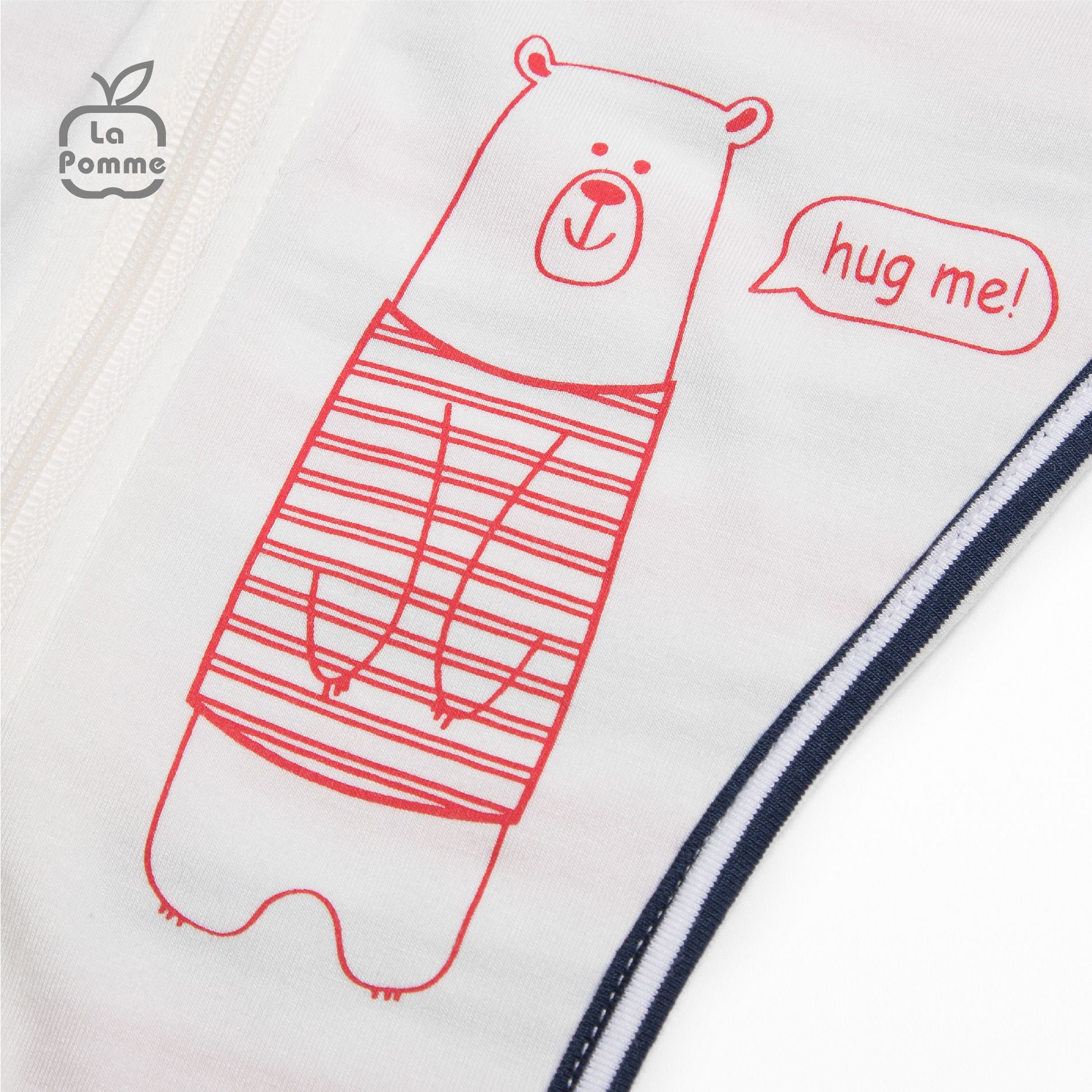 Nhộng chũn ngủ sơ sinh La Pomme Baby Bear - Kẻ Đỏ