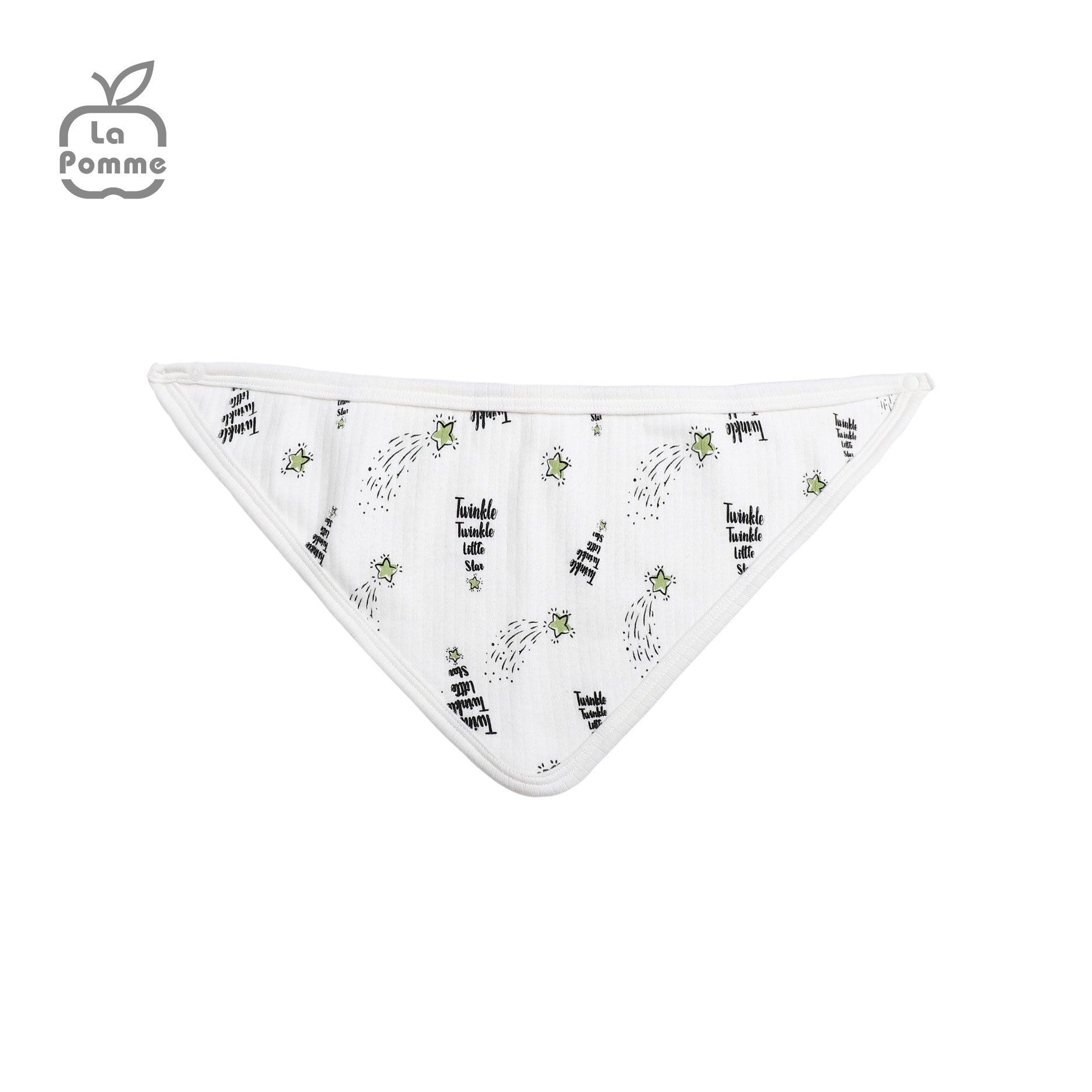 R060 Yếm La Pomme Ngôi sao nhỏ - 0M Trắng Xanh