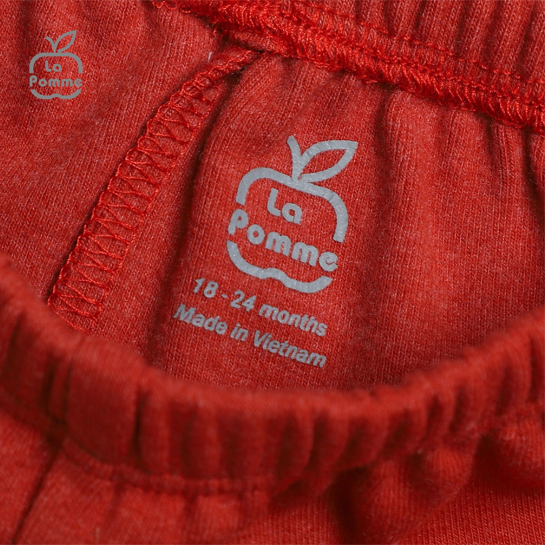 SL177 Bộ dài tay áo kẻ có mũ La Pomme - Cam