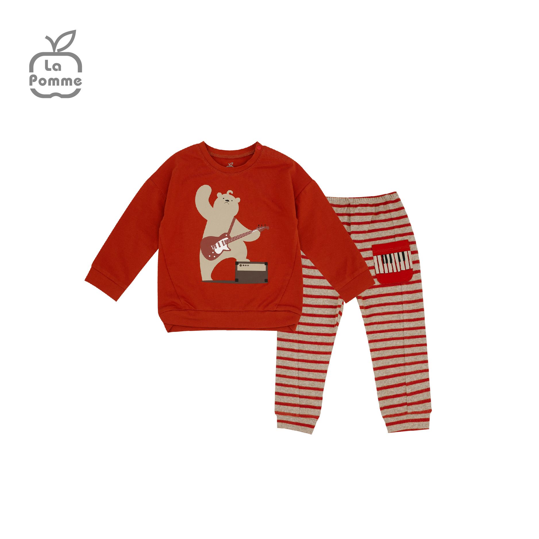SL189 Bộ dài tay Nghệ sĩ Gấu La Pomme - Xanh